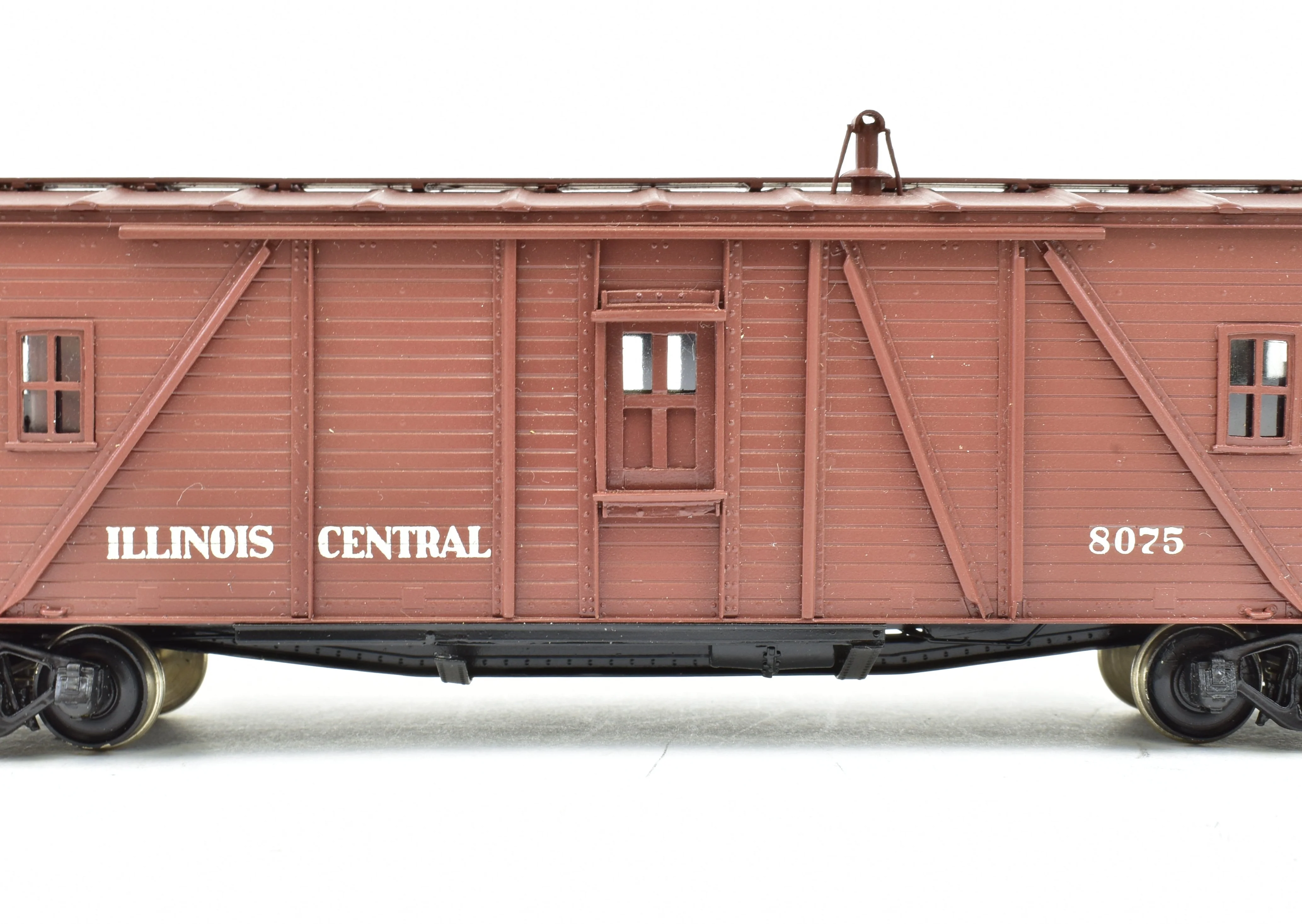 HO Brass OMI - Overland Models, Inc. IC - Illinois Central "OSB" Outside Braced Wood Caboose Pro-Painted - Image 13