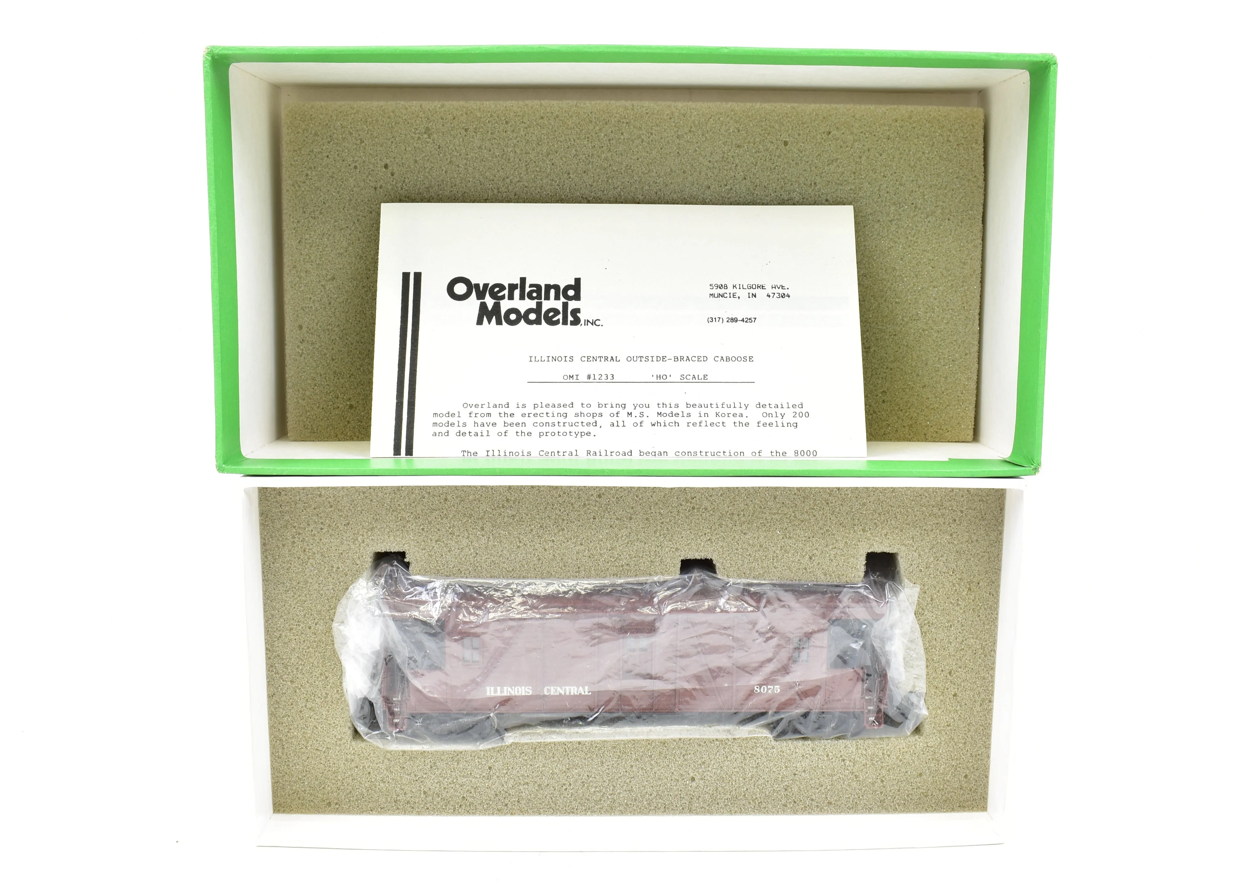 HO Brass OMI - Overland Models, Inc. IC - Illinois Central "OSB" Outside Braced Wood Caboose Pro-Painted - Image 16