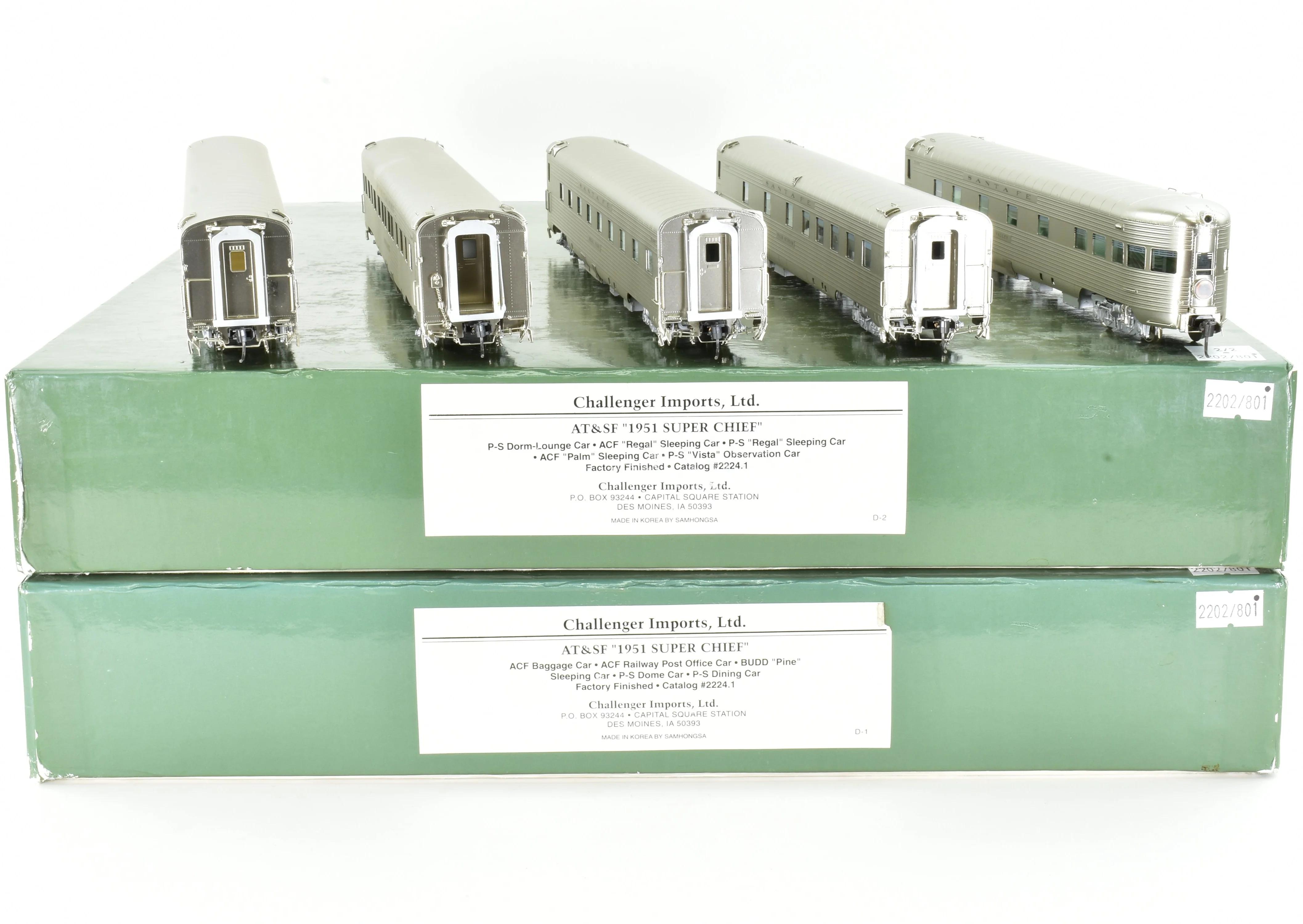 HO Brass CON CIL - Challenger Imports ATSF - Santa Fe 1951 Super Chief 10 Car Set AS-IS - Image 24