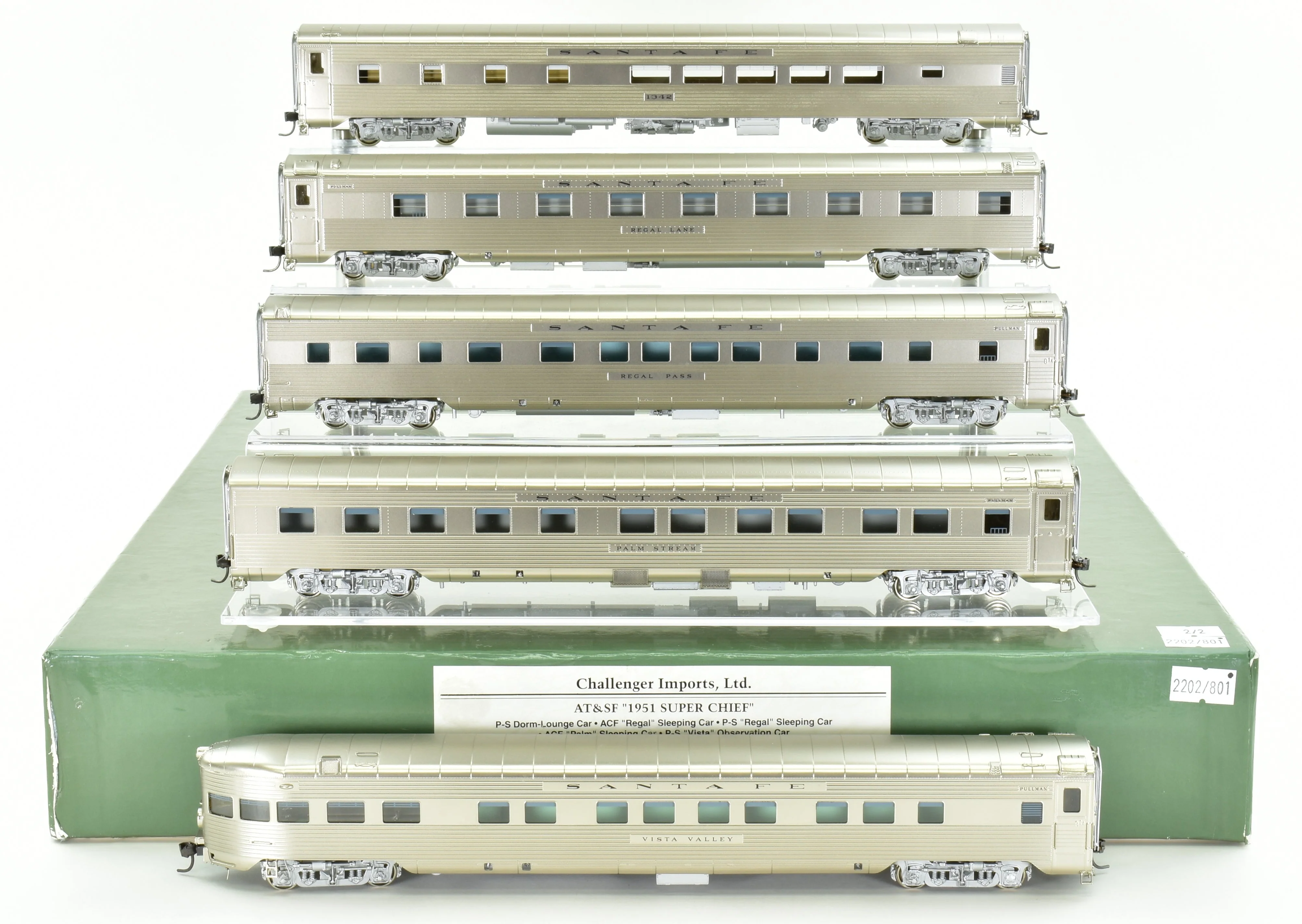 HO Brass CON CIL - Challenger Imports ATSF - Santa Fe 1951 Super Chief 10 Car Set AS-IS - Image 28