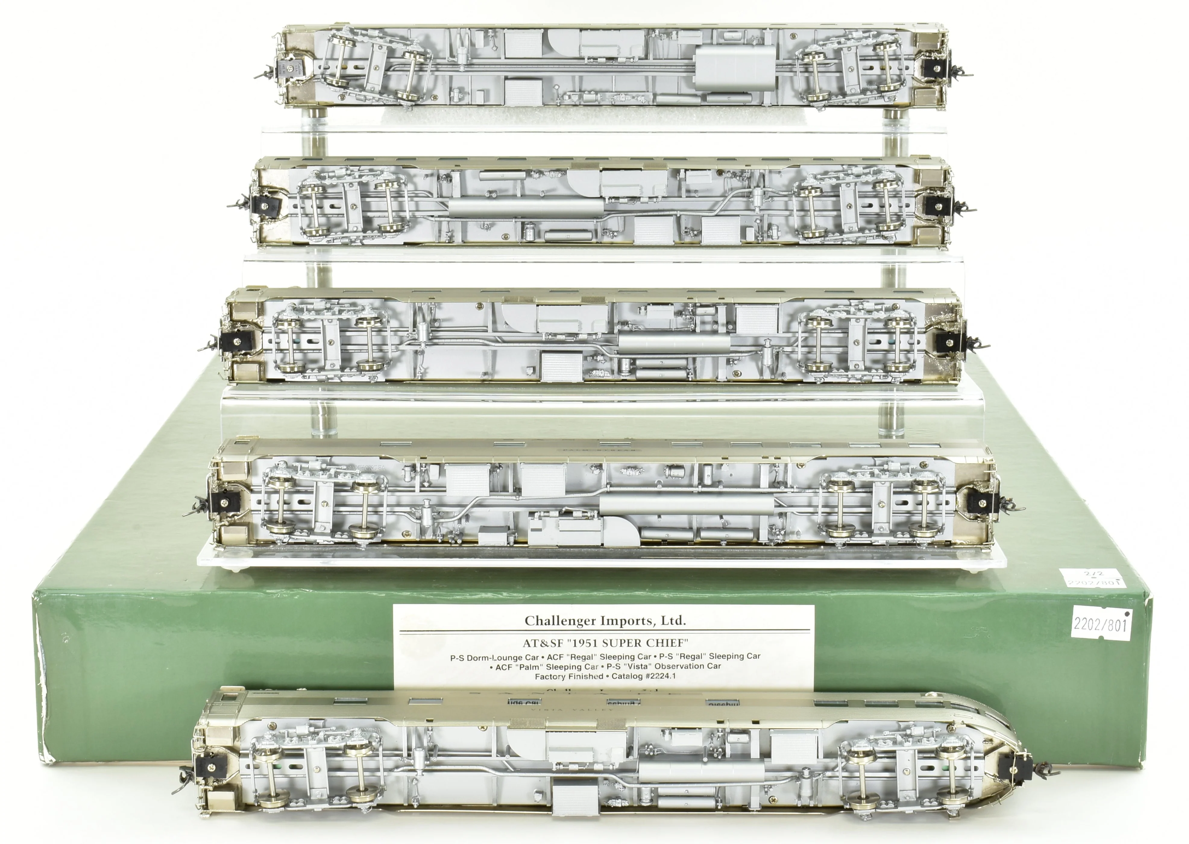 HO Brass CON CIL - Challenger Imports ATSF - Santa Fe 1951 Super Chief 10 Car Set AS-IS - Image 29