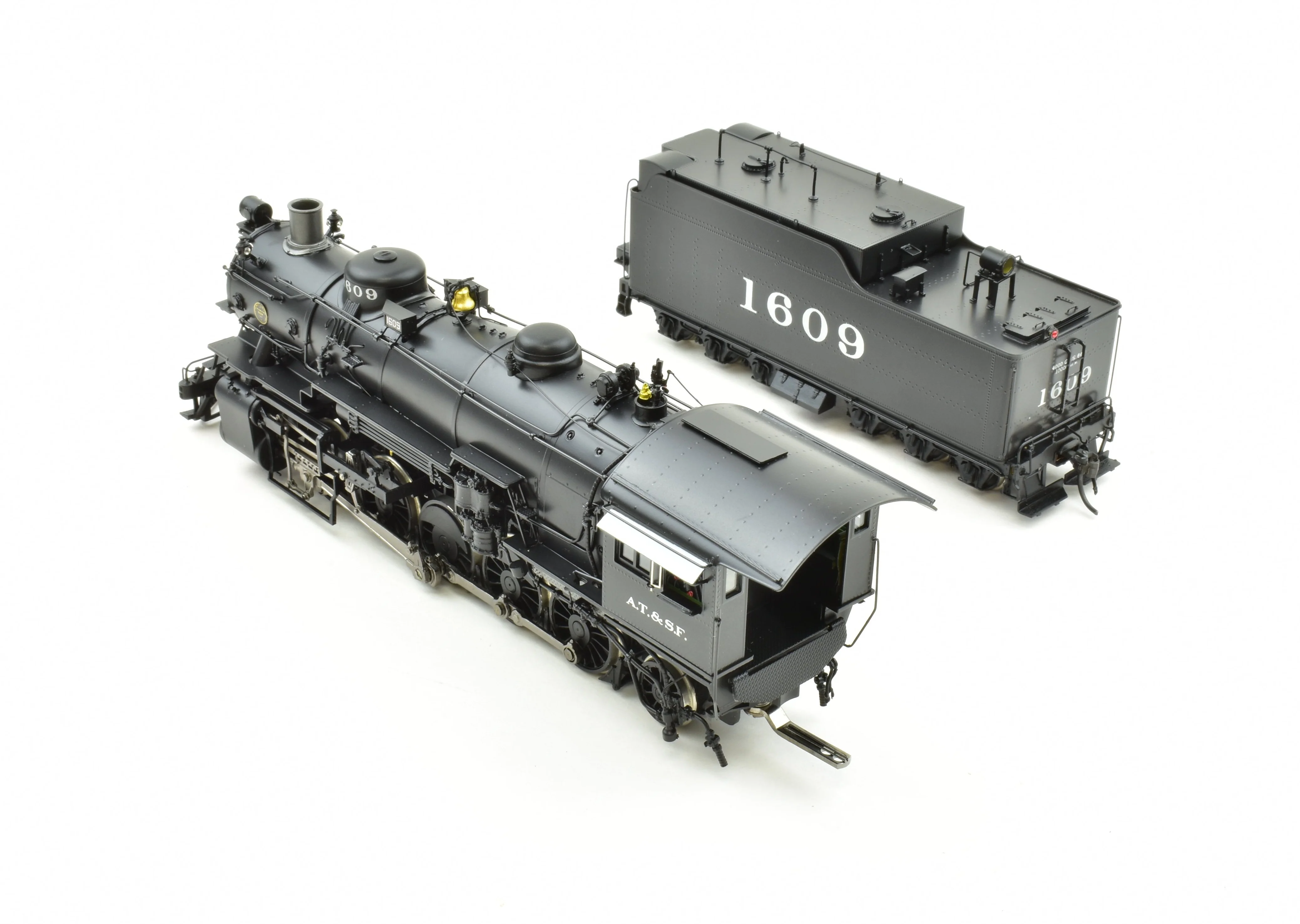 HO Brass CON DVP - Division Point ATSF - Santa Fe 2-10-2 Factory Painted #1609 - Image 7