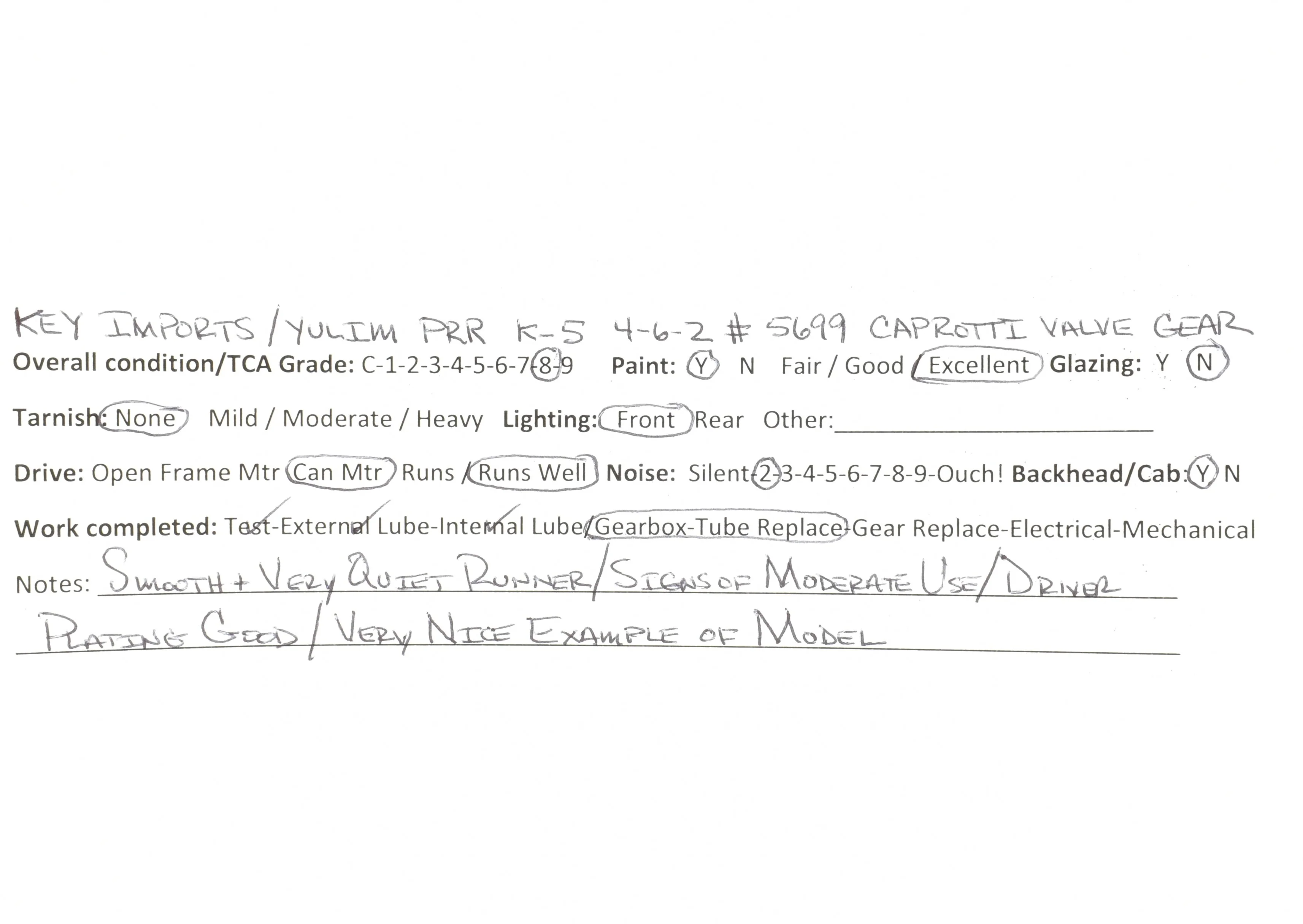 HO Brass CON Key Imports PRR - Pennsylvania Railroad K-5 4-6-2 Pacific FP No. 5699 With Caprotti Valve Gear - Image 22