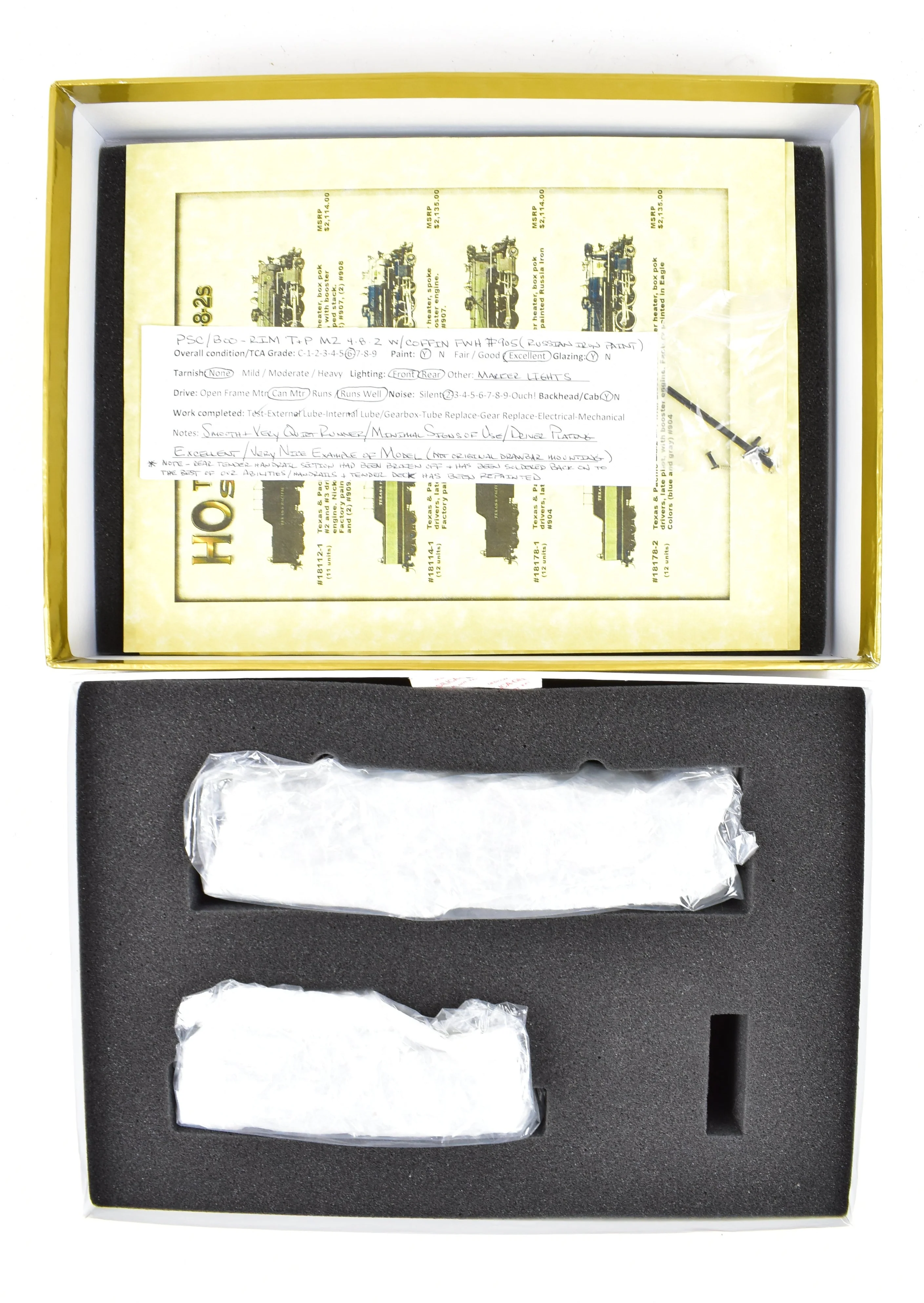 HO Brass CON PSC - Precision Scale Co. T&P - Texas & Pacific M-2 4-8-2 FP No. 905 - Image 31