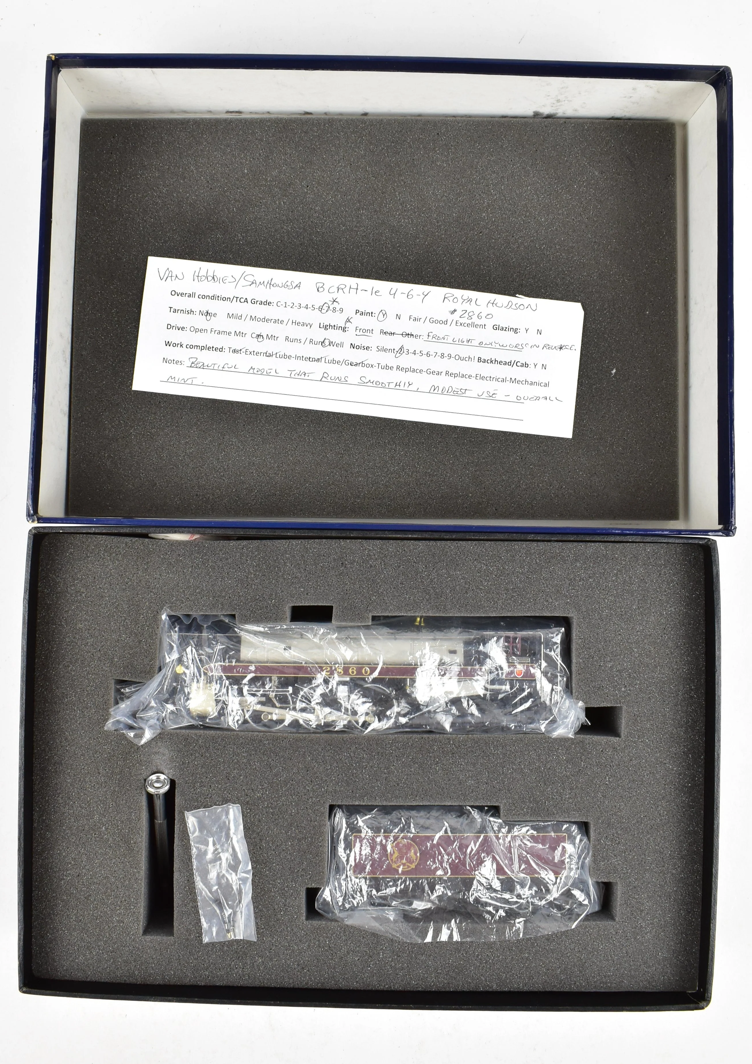 HO Brass CON Van Hobbies B.C.R. - British Columbia Railway 4-6-4 Class H1e Royal Hudson Factory Panted No. 2860 - Image 23