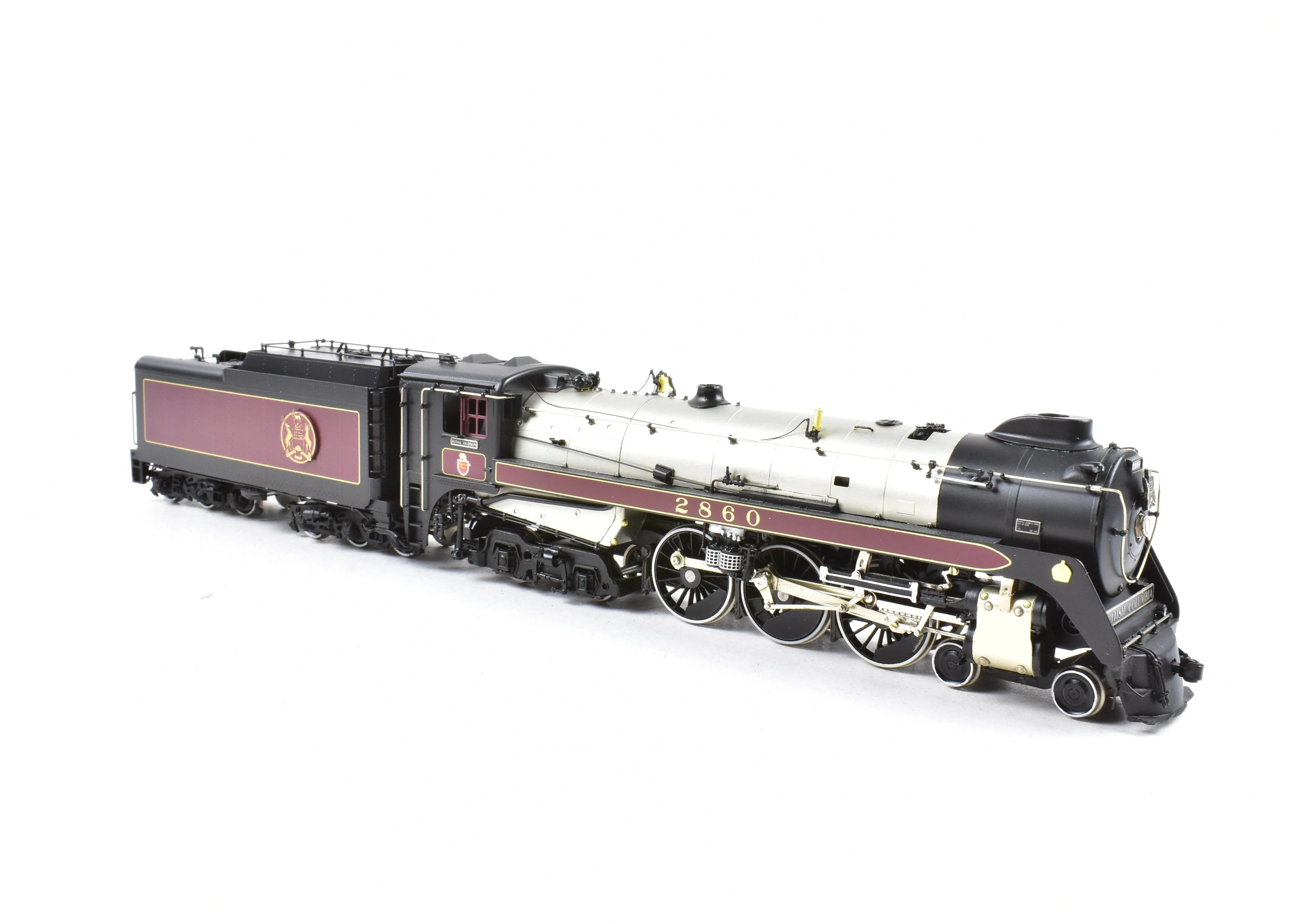 HO Brass CON Van Hobbies B.C.R. - British Columbia Railway 4-6-4 Class H1e Royal Hudson Factory Panted No. 2860 - Image 4