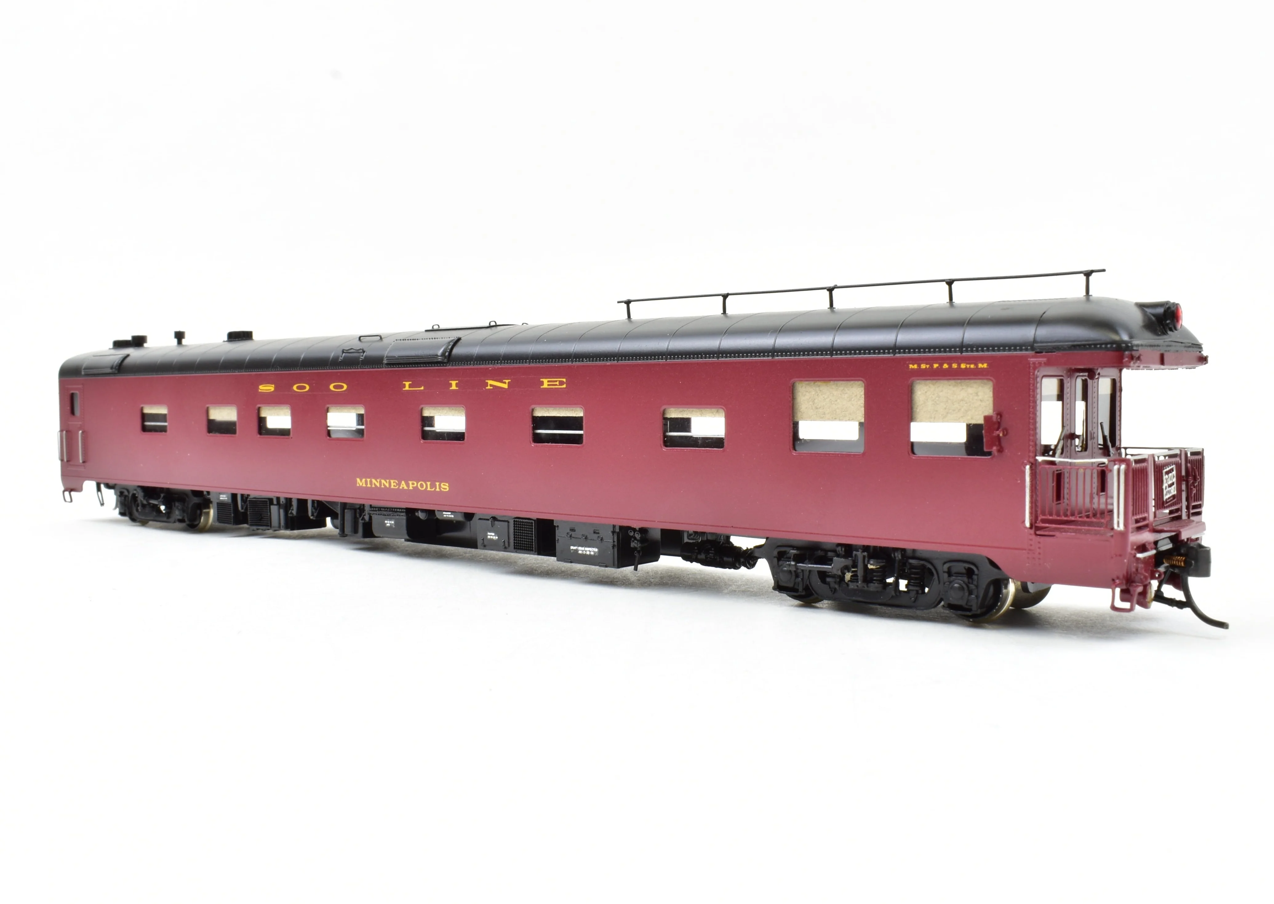 HO Brass CON W&R Enterprises Soo Line Business Car "Minneapolis" Pro-Painted - Image 4