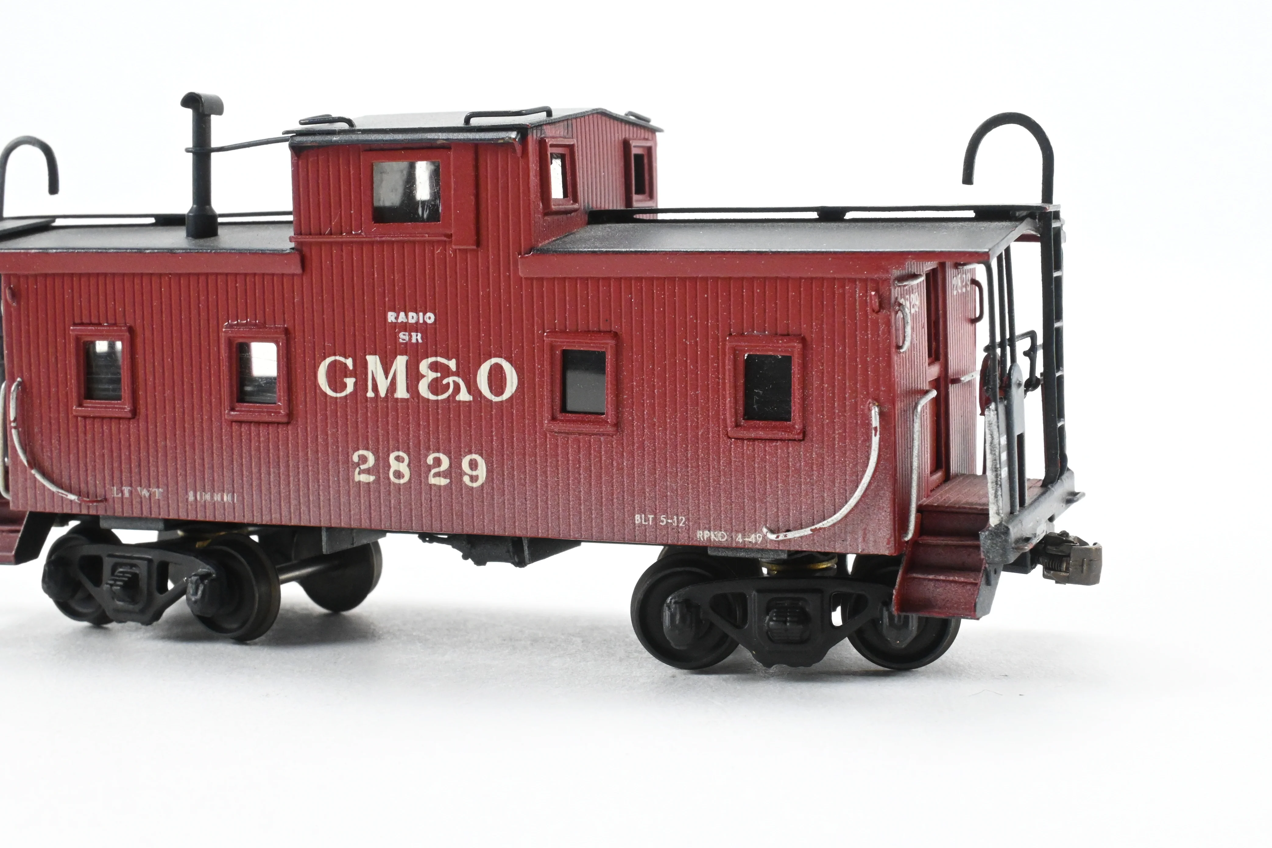HO Brass Hallmark Models GM&O - Gulf Mobile & Ohio Wood Sheathed Caboose CP No. 2829 w/ Light Weathering - Image 14