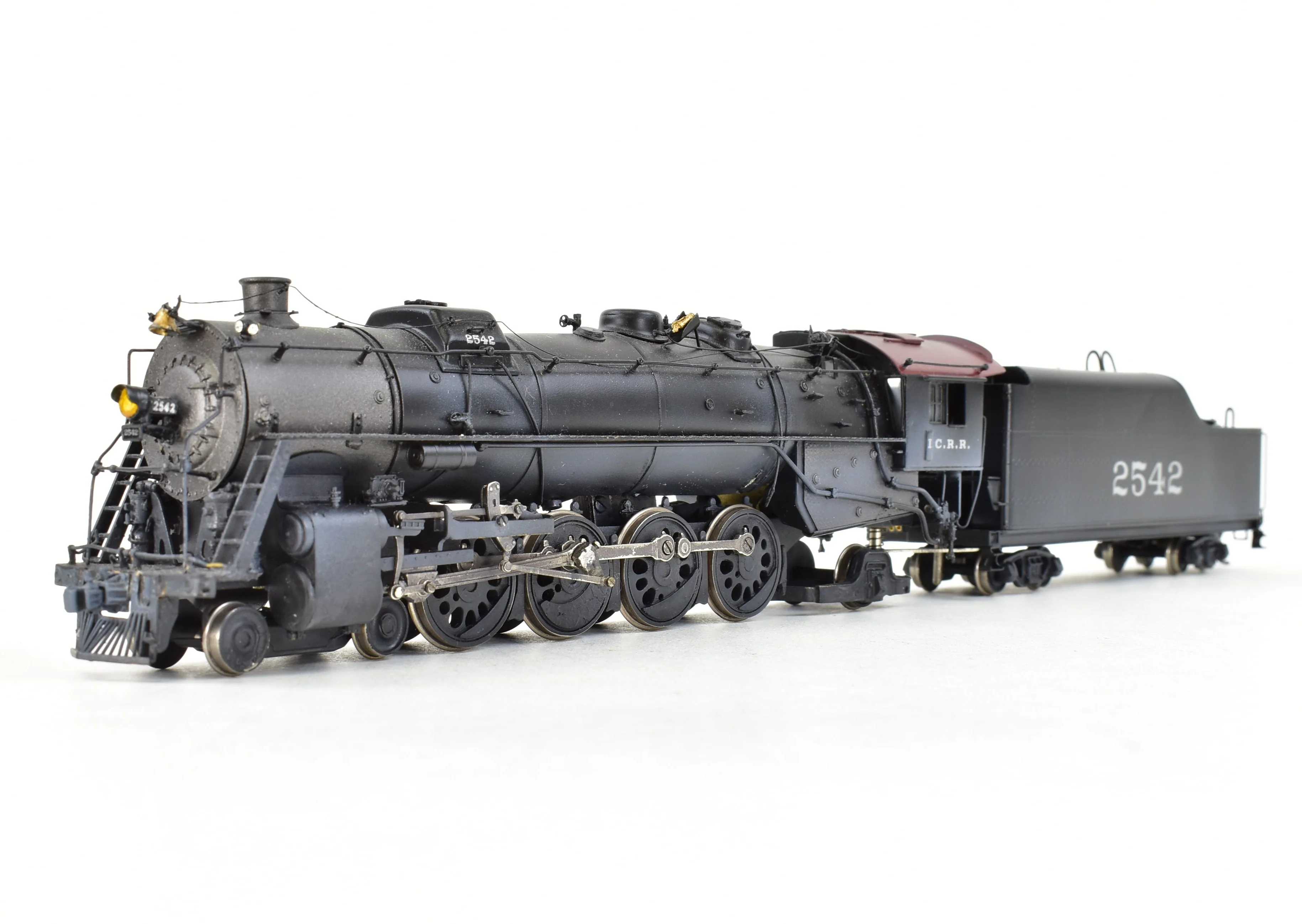 HO Brass Hallmark Models IC - Illinois Central 4-8-2 Custom Painted New NWSL Gearbox with Tsunami DCC and Sound - Image 4