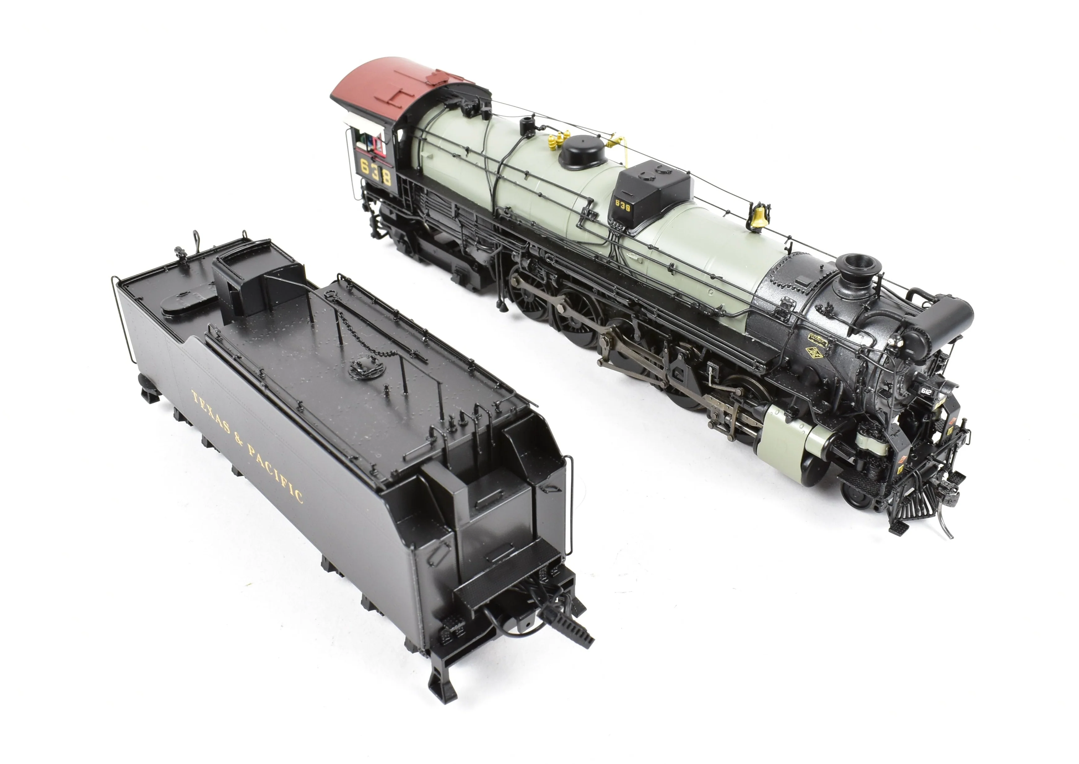 HO Brass Hybrid BLI - Broadway Limited Imports T&P - Texas & Pacific 2-10-4 FP DCC and Sound Re-Numbered #638 - Image 9
