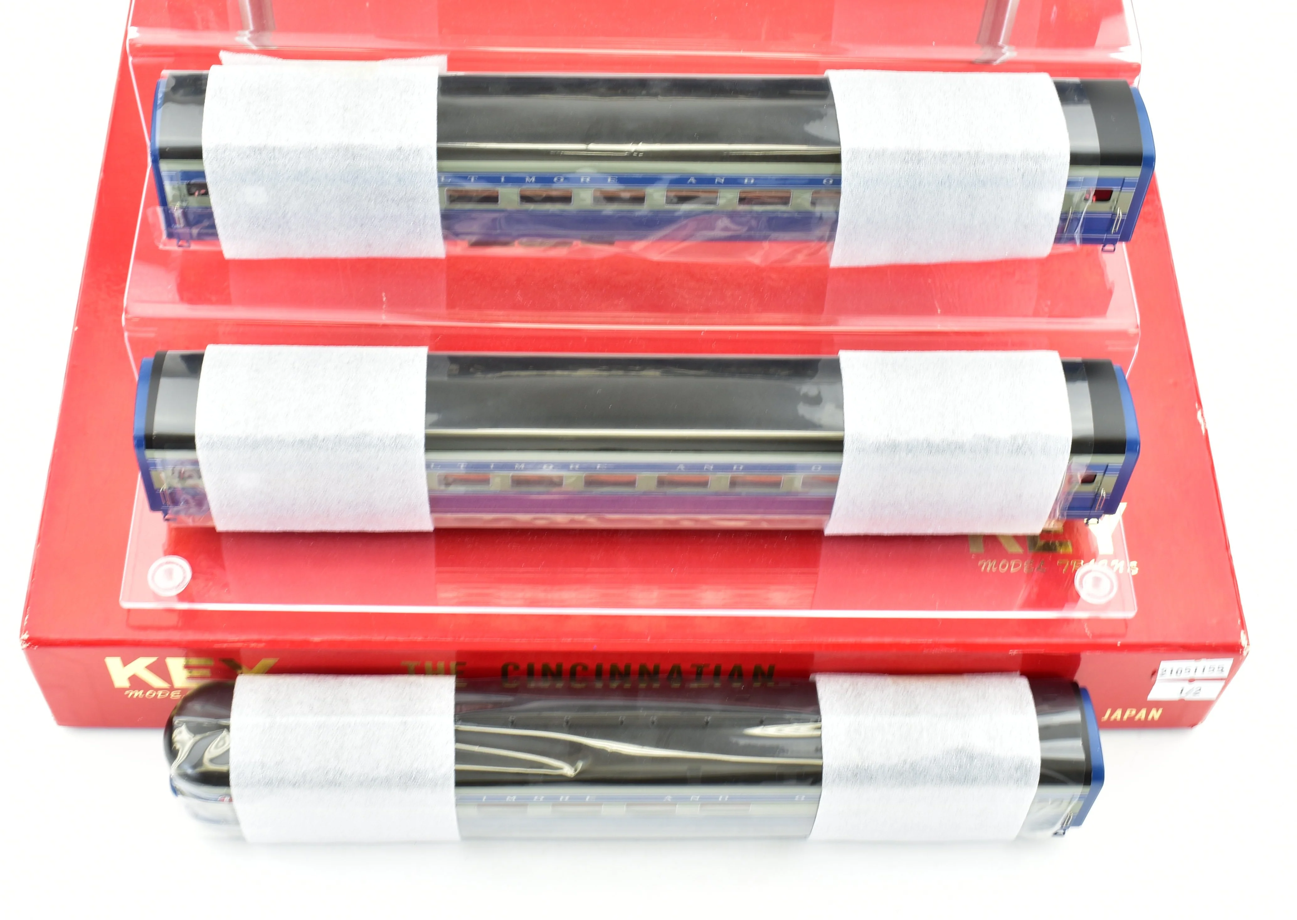 HO Brass Key Imports B&O - Baltimore & Ohio "Cincinnatian" P-7d and 5 Coach Train Set FP CS-22 - Image 27