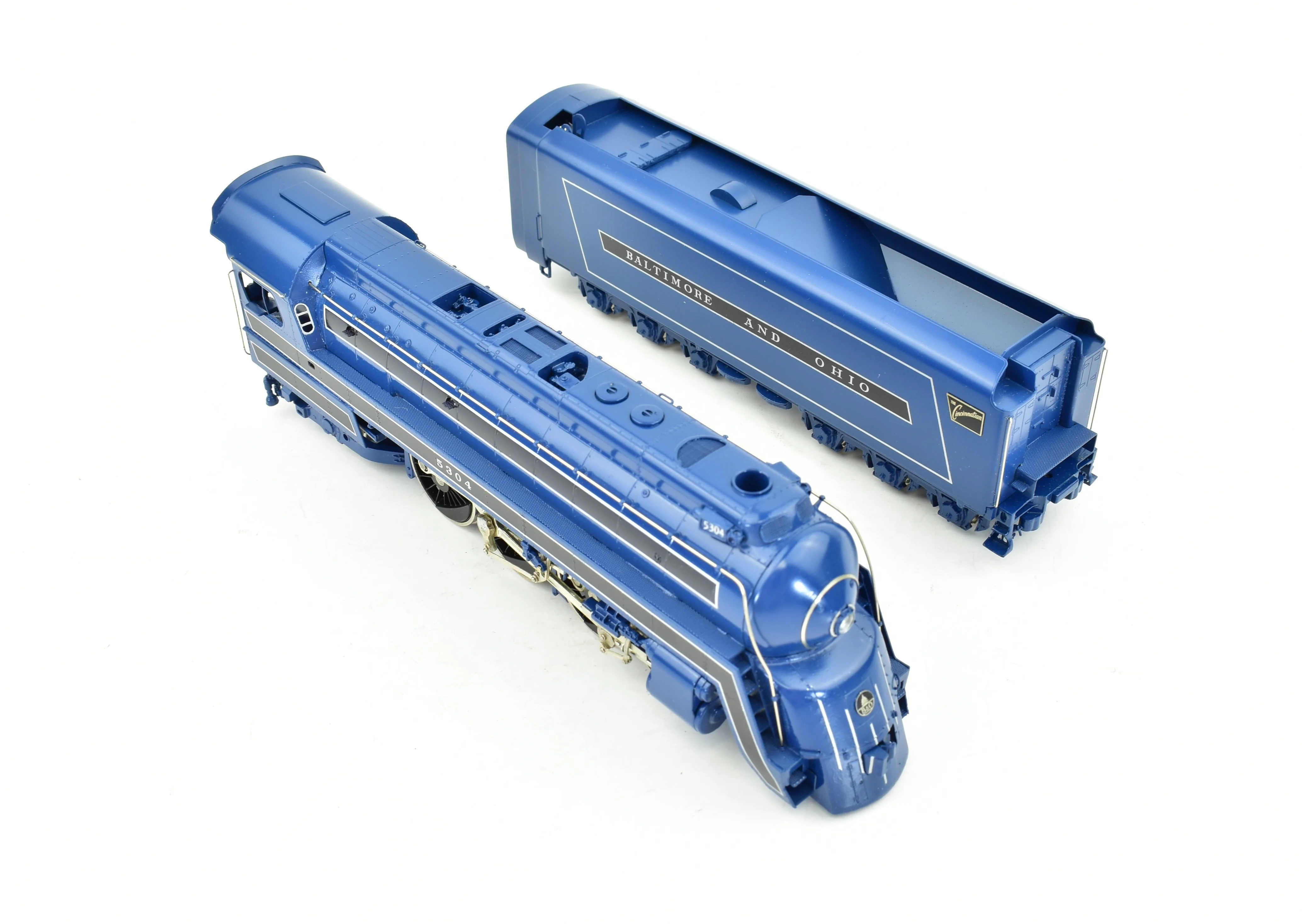 HO Brass Key Imports B&O - Baltimore & Ohio "Cincinnatian" P-7d and 5 Coach Train Set FP CS-22 - Image 6