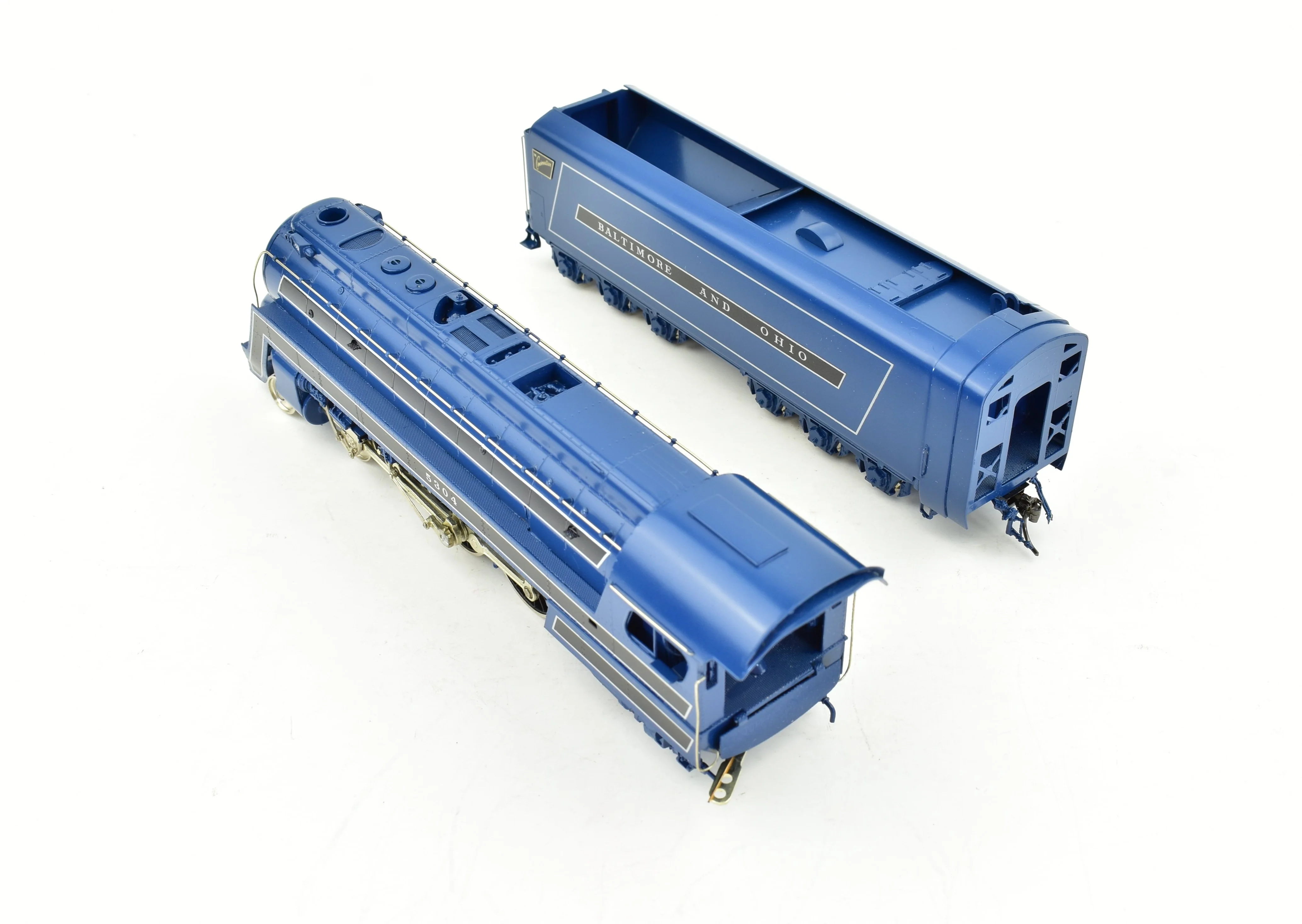 HO Brass Key Imports B&O - Baltimore & Ohio "Cincinnatian" P-7d and 5 Coach Train Set FP CS-22 - Image 8