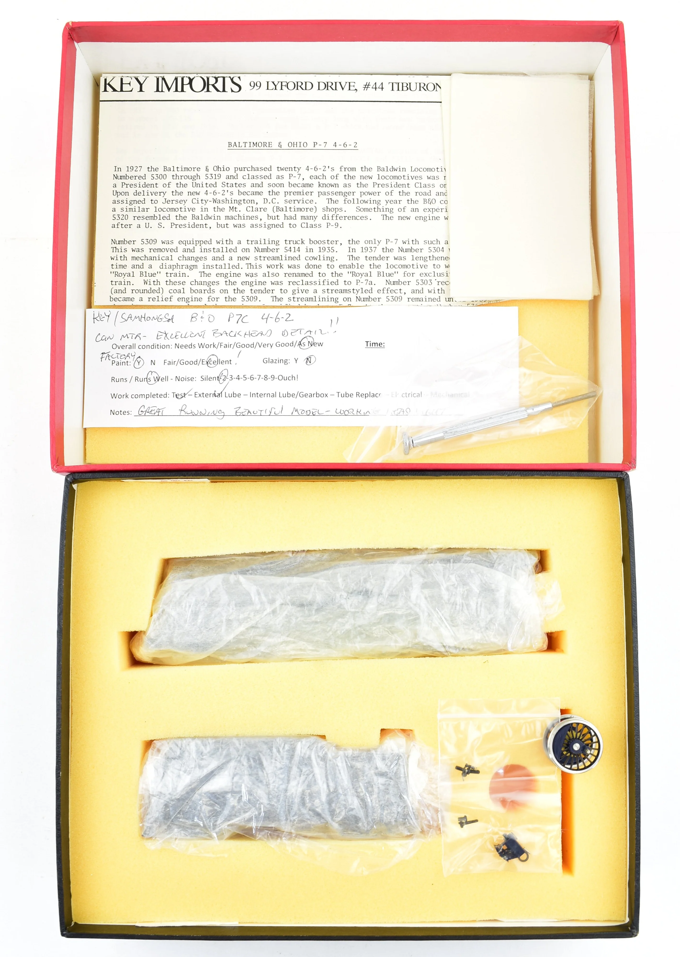 HO Brass Key Imports B&O - Baltimore & Ohio - P-7C 4-6-2 Pacific Custom Series #47 FP - Image 22