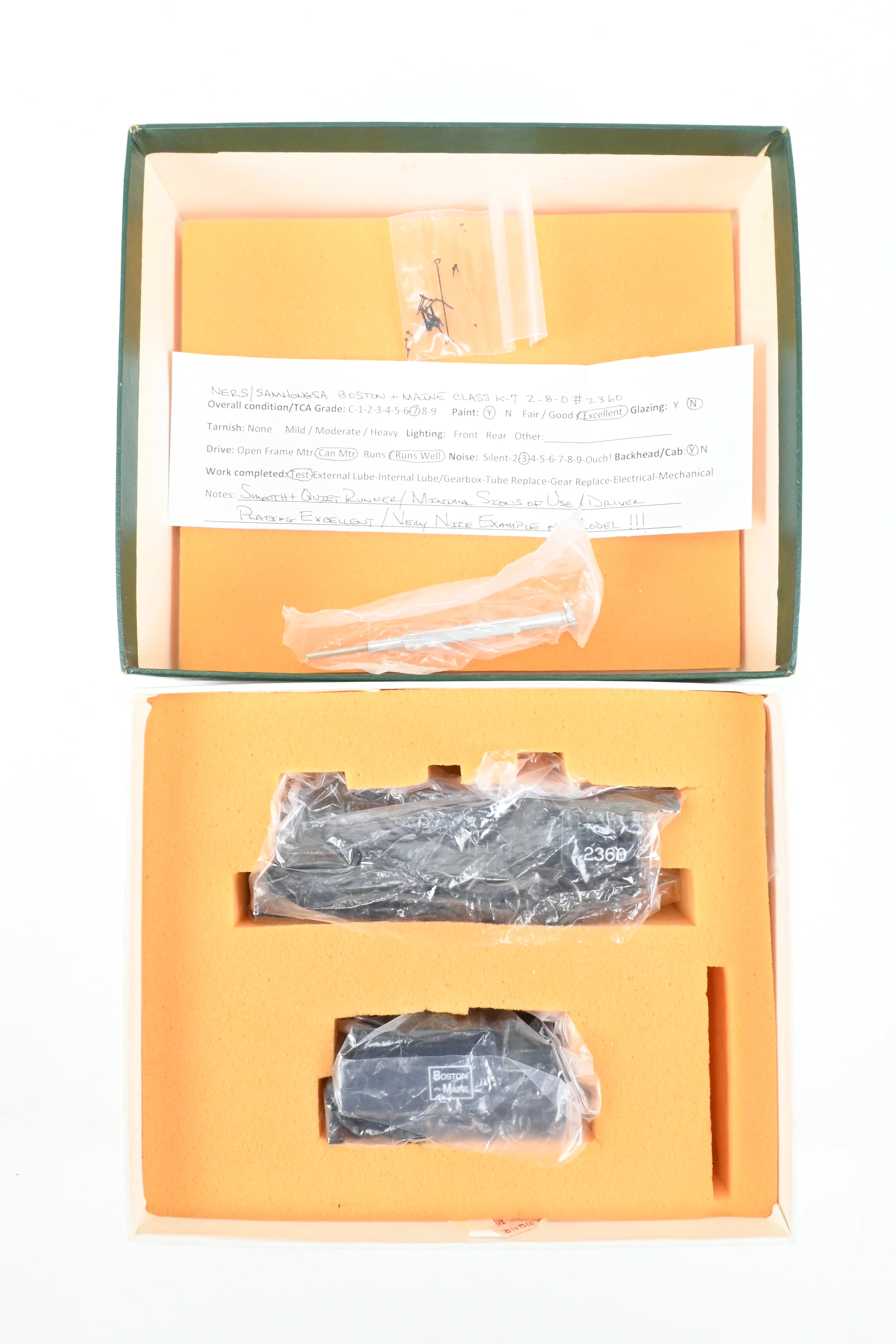 HO Brass NERS - New England Rail Service B&M - Boston & Maine Class K-7B 2-8-0 Consolidation CP No. 2360 - Image 26