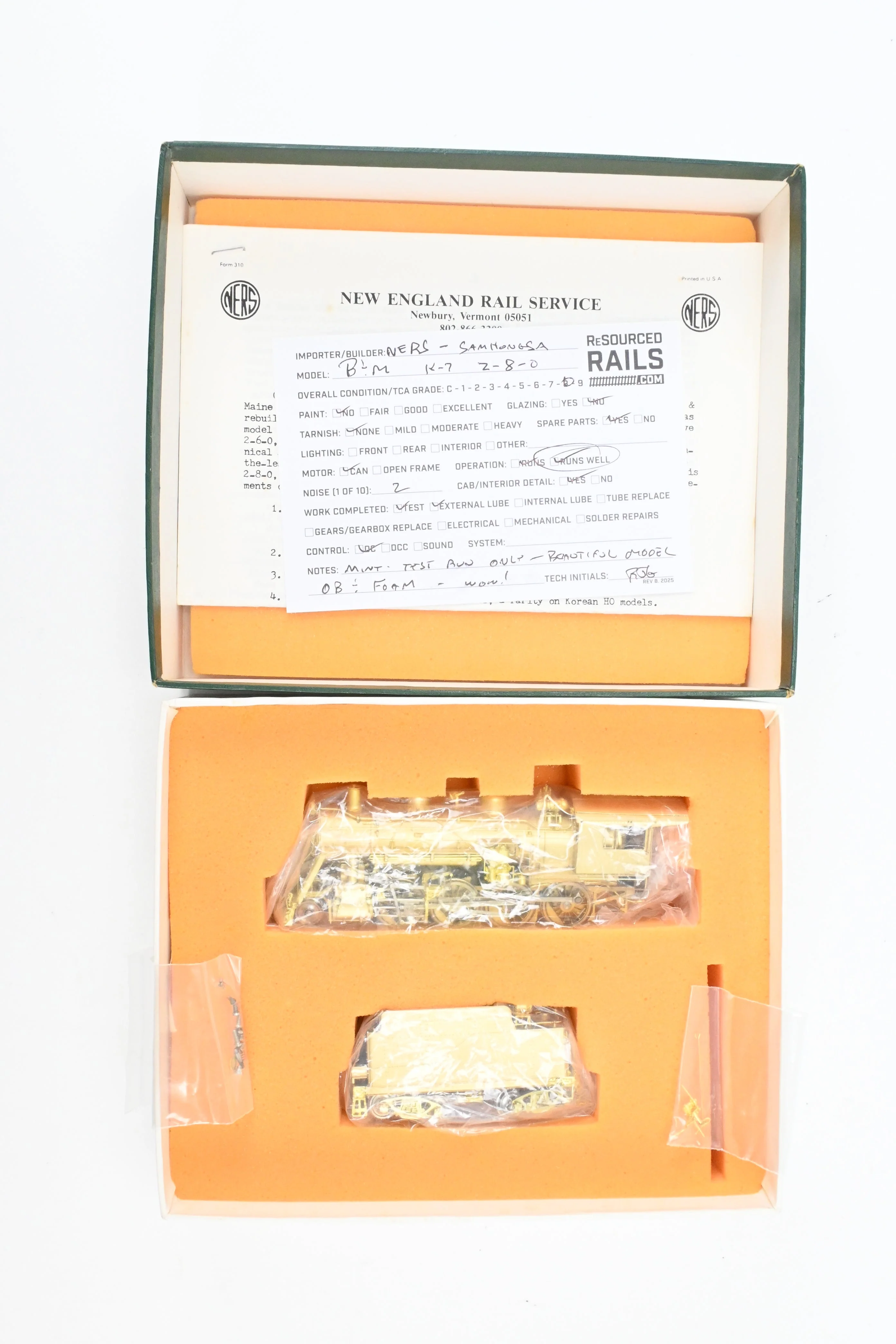 HO Brass NERS - New England Rail Service B&M - Boston & Maine Class K-7A 2-8-0 Consolidation - Image 21