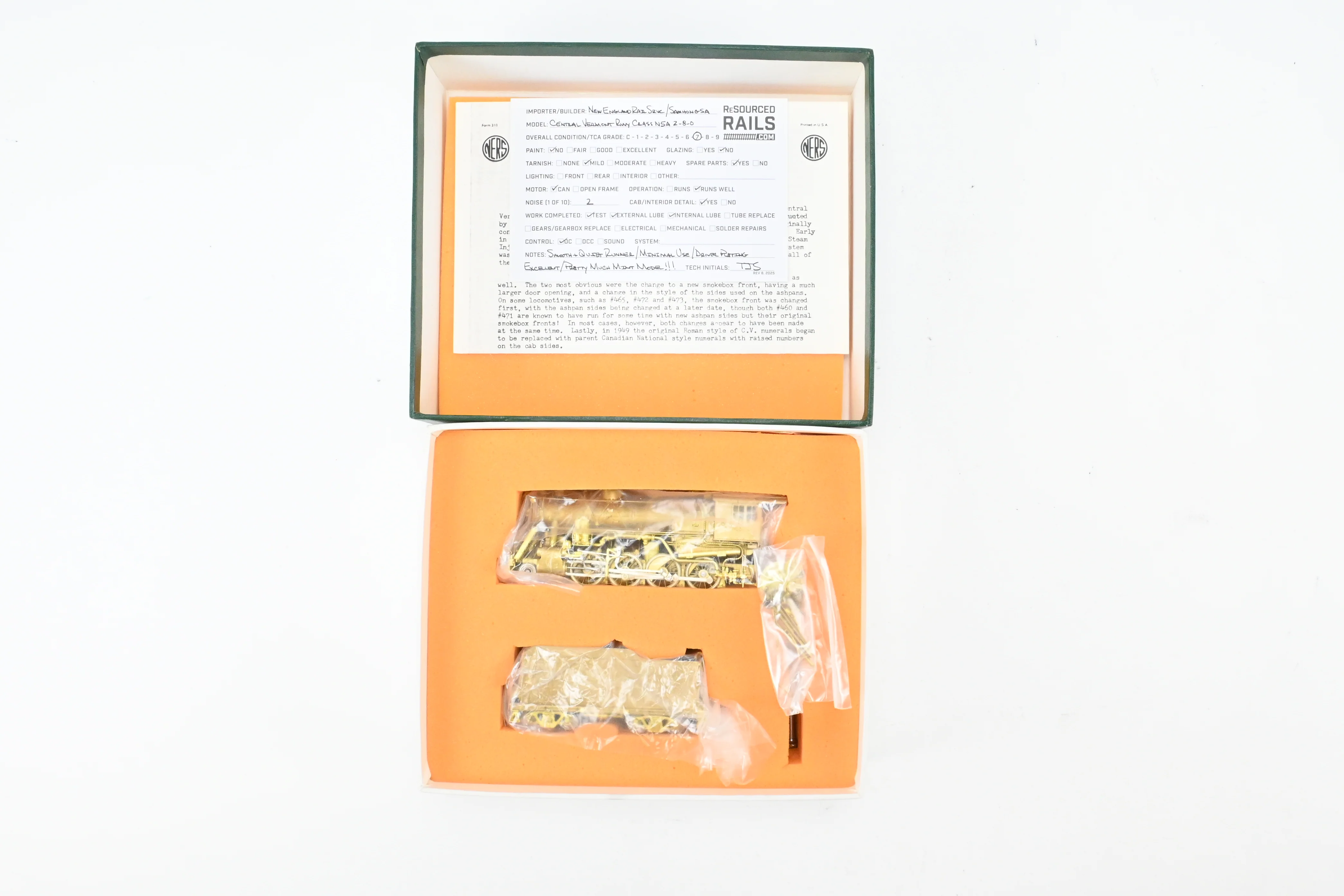 HO Brass NERS - New England Rail Service CV - Central Vermont Class N-5a 2-8-0 Consolidation RARE! - Image 21