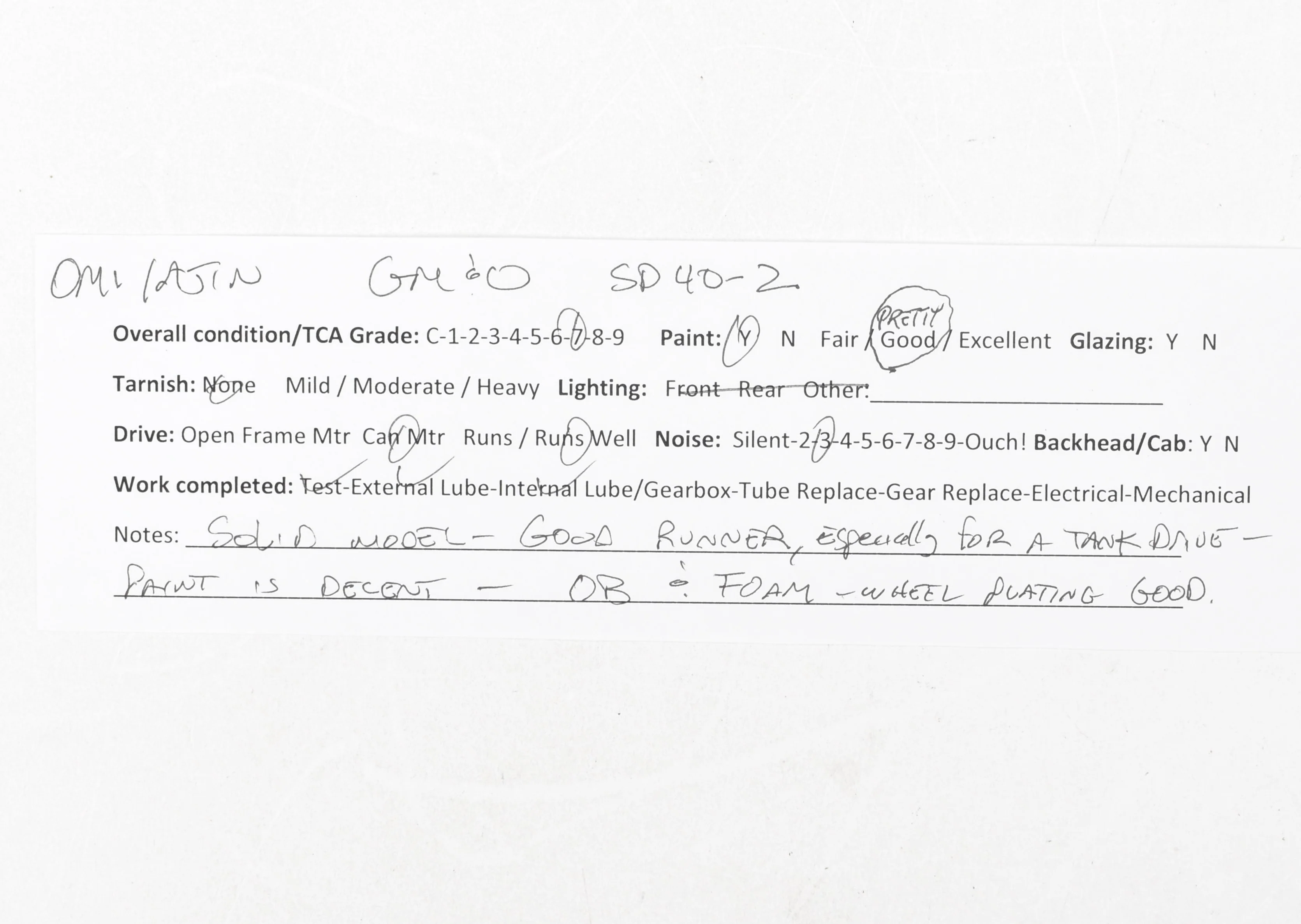 HO Brass OMI - Overland Models Inc. GM&O - Gulf Mobile & Ohio EMD SD40 C/P No. 912 Light Weathering - Image 19