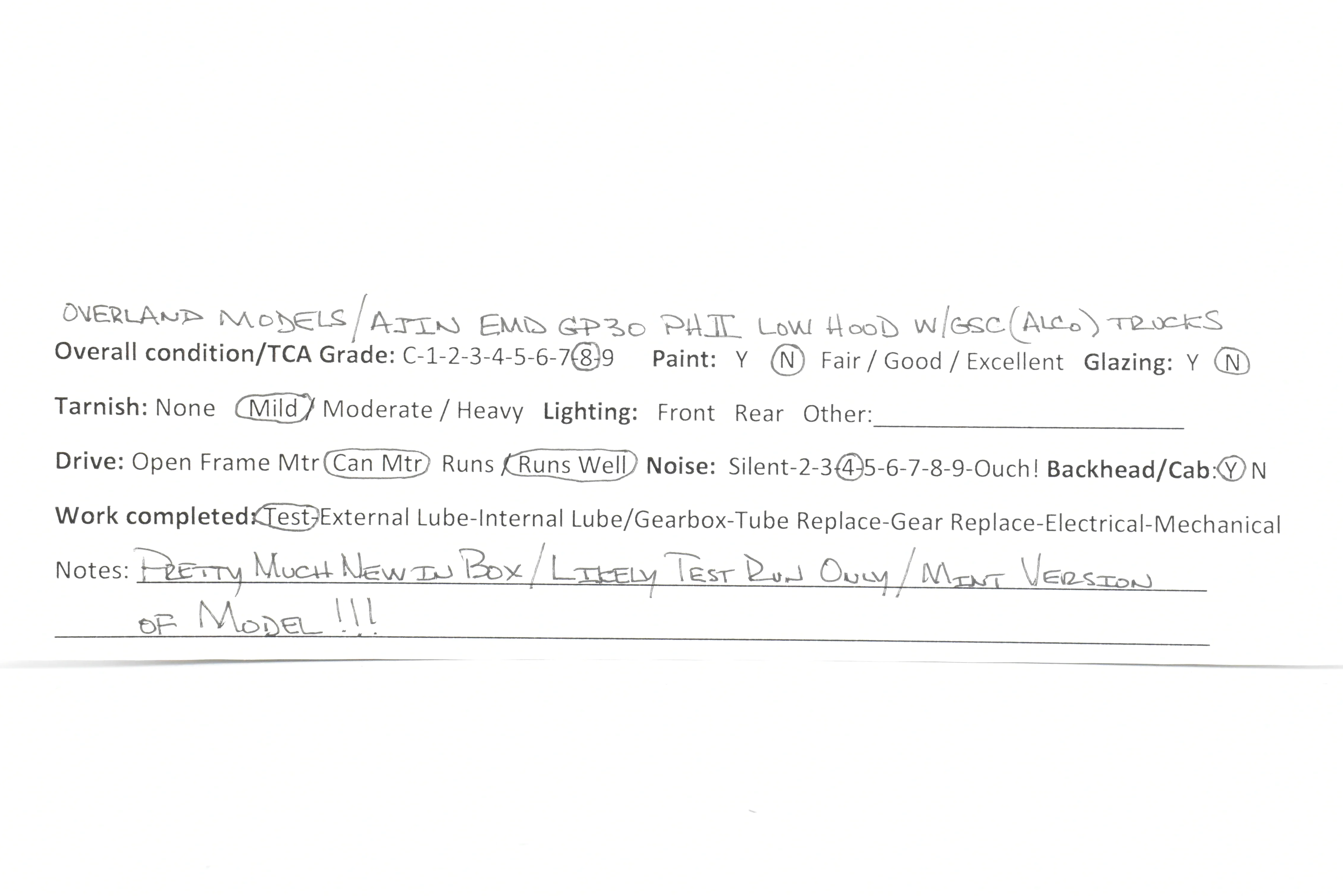 HO Brass OMI - Overland Models, Inc. Various Roads EMD GP30 PH II Low Hood With GSC (Alco) Truck - Image 17