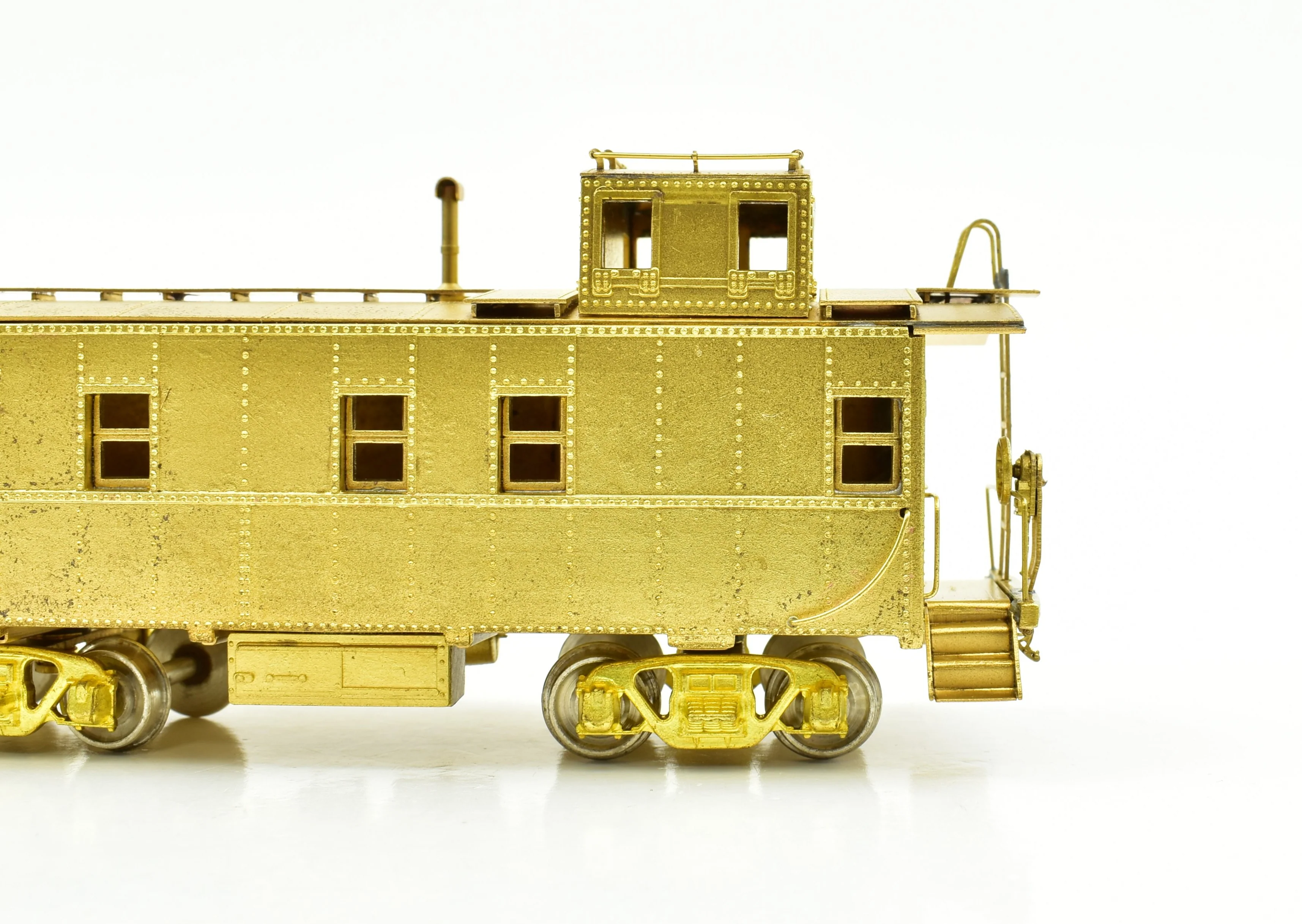 HO Brass PFM - Fujiyama ATSF - Santa Fe Steel Caboose - Image 10