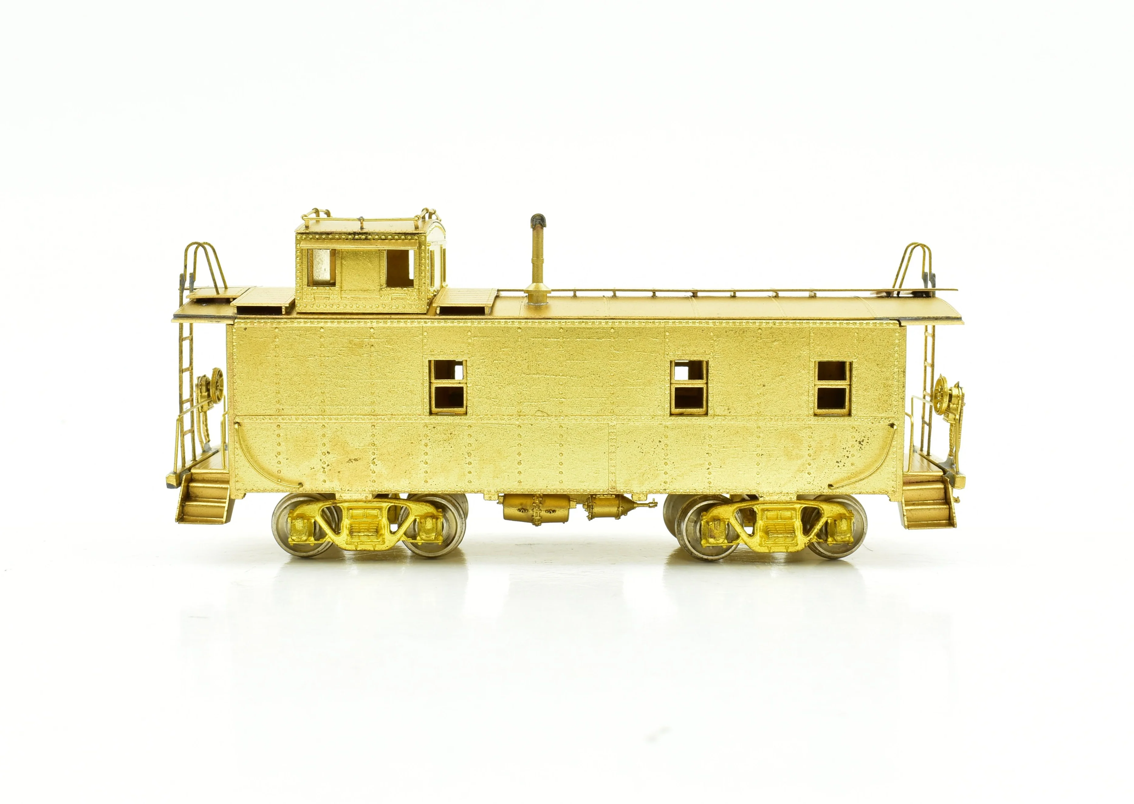 HO Brass PFM - Fujiyama ATSF - Santa Fe Steel Caboose - Image 4