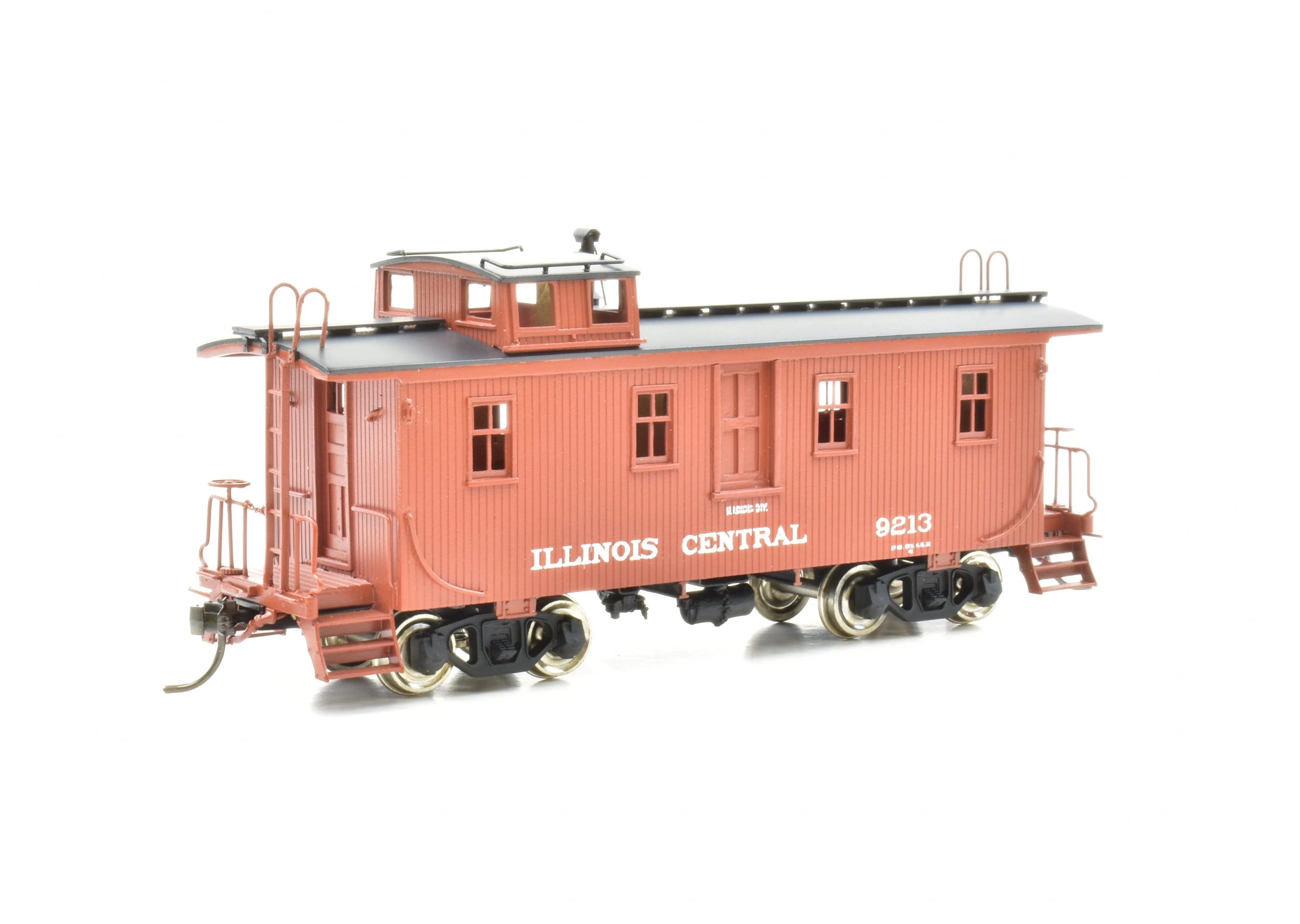 HO Brass PFM - SKI IC - Illinois Central Wood Caboose Factory Painted - Image 10