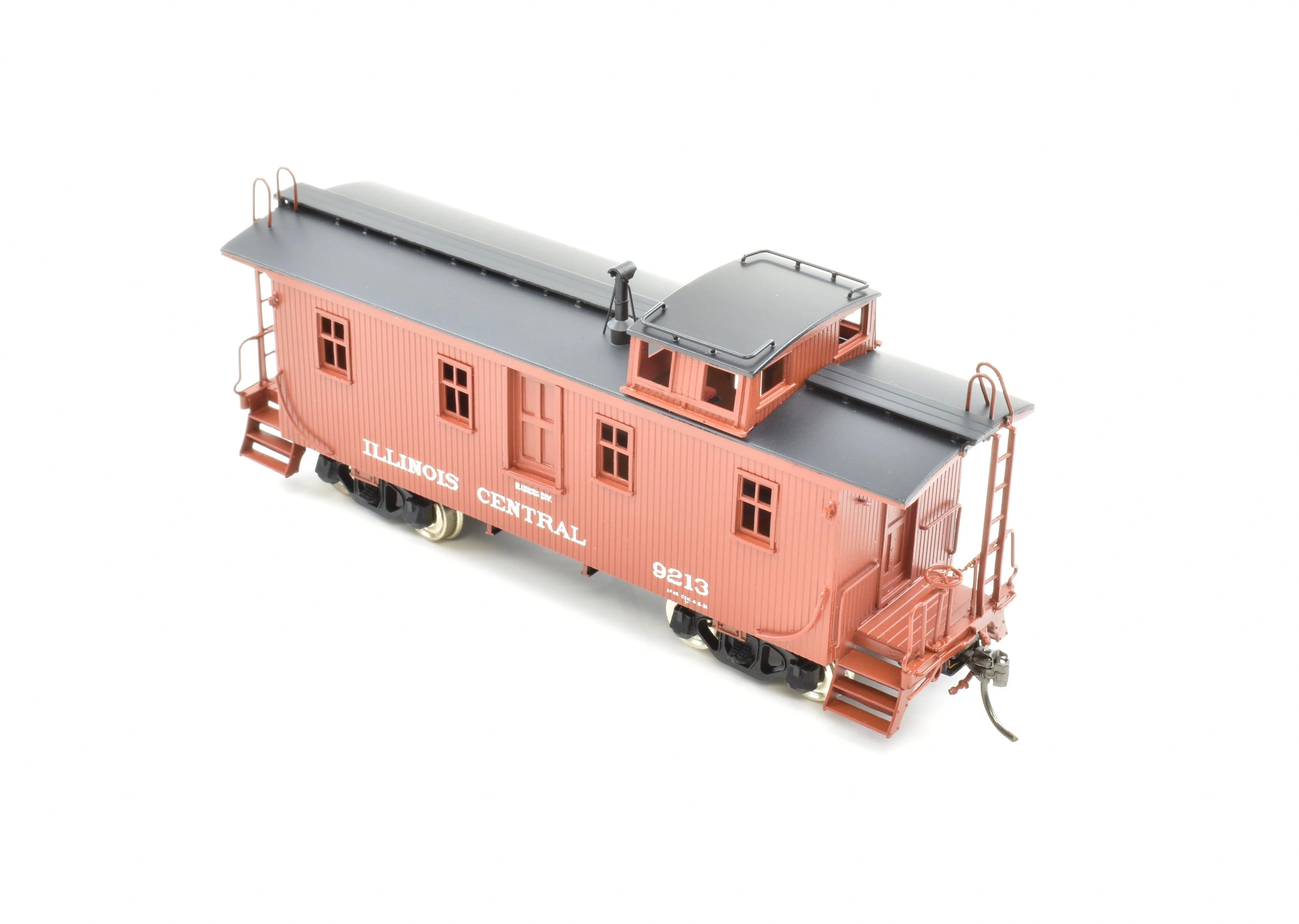 HO Brass PFM - SKI IC - Illinois Central Wood Caboose Factory Painted - Image 7
