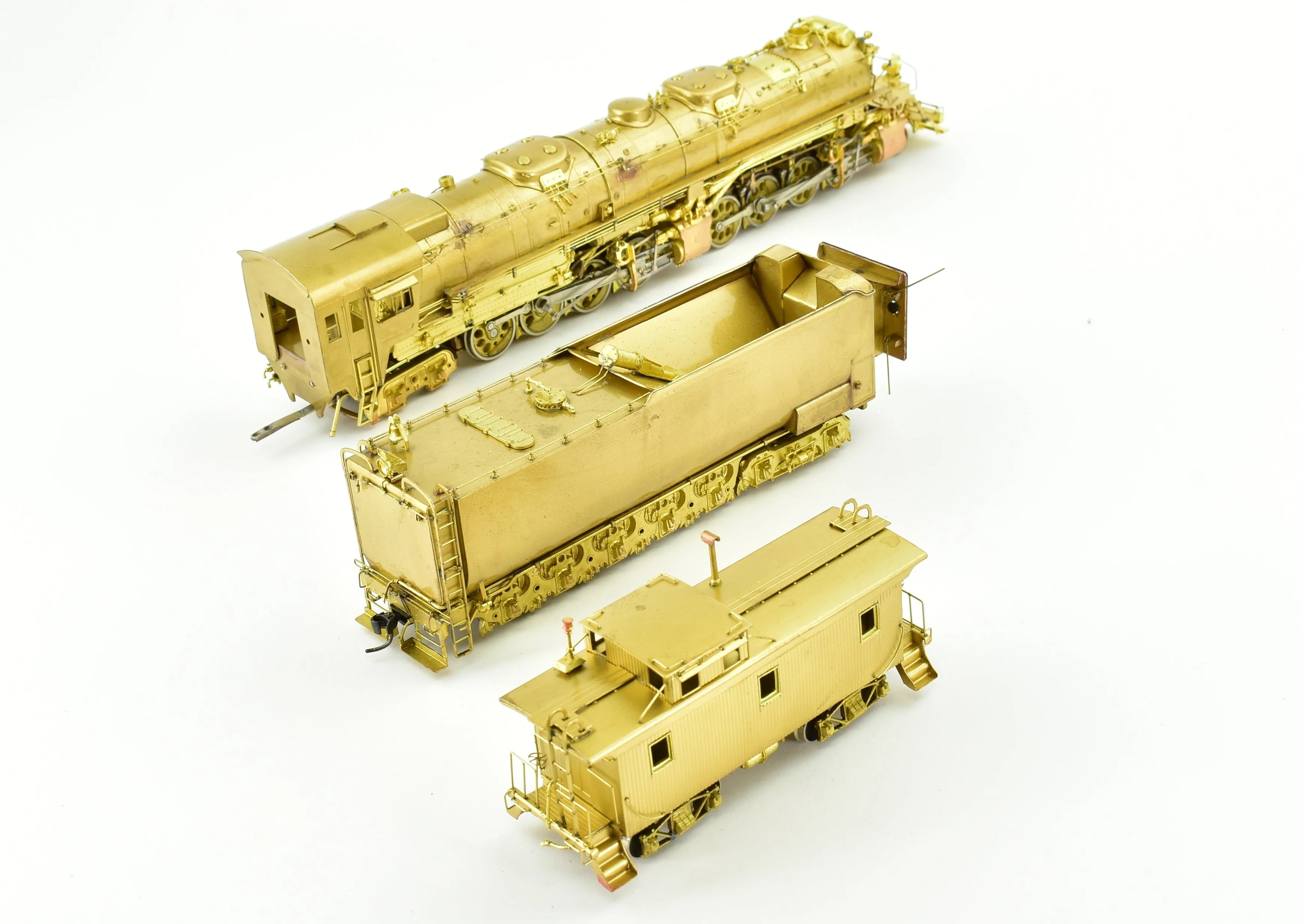 HO Brass Westside Model Co. DM&IR - Duluth, Missabe, & Iron Range 2-8-8-4 Yellowstone M-4 with Caboose - Image 8