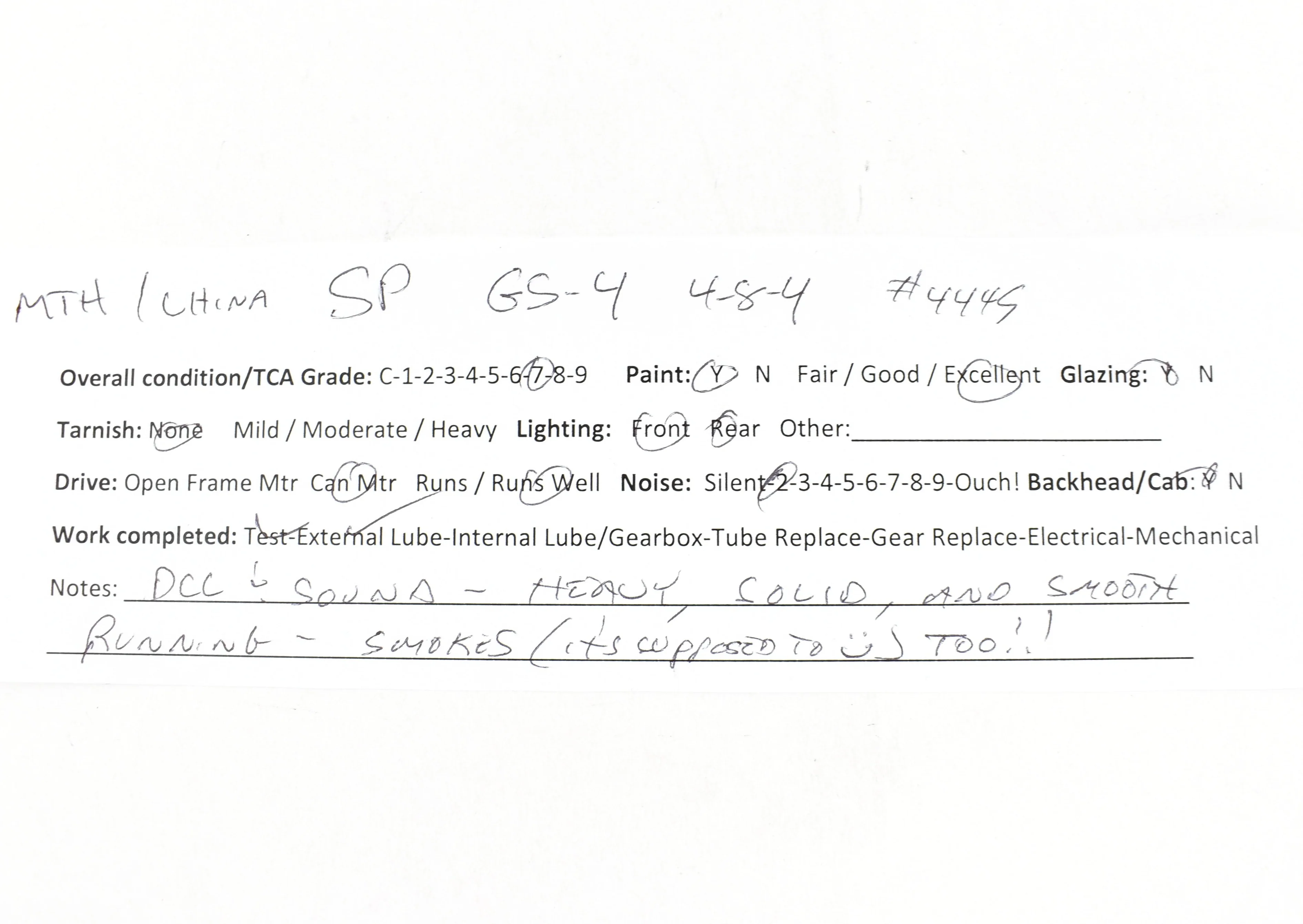 HO CON MTH - Mike's Train House SP - Southern Pacific 4-8-4 GS-4 Streamlined Daylight Large Lettering #4449 - Image 21