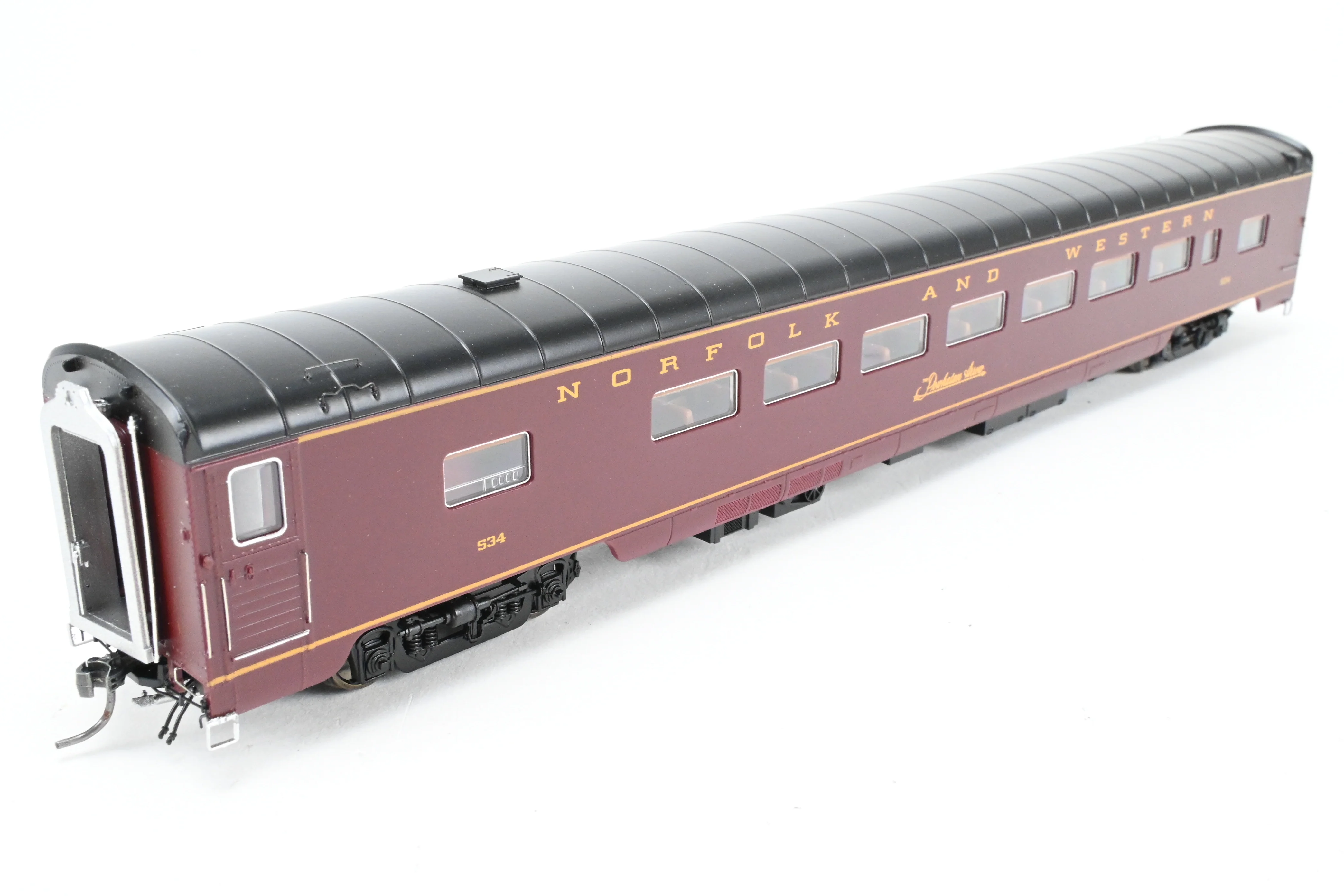 HO MTH - Mike's Train House N&W - Norfolk & Western "Powhattan Arrow" 5 Unit Passenger Car Set, Factory Decorated - Image 10
