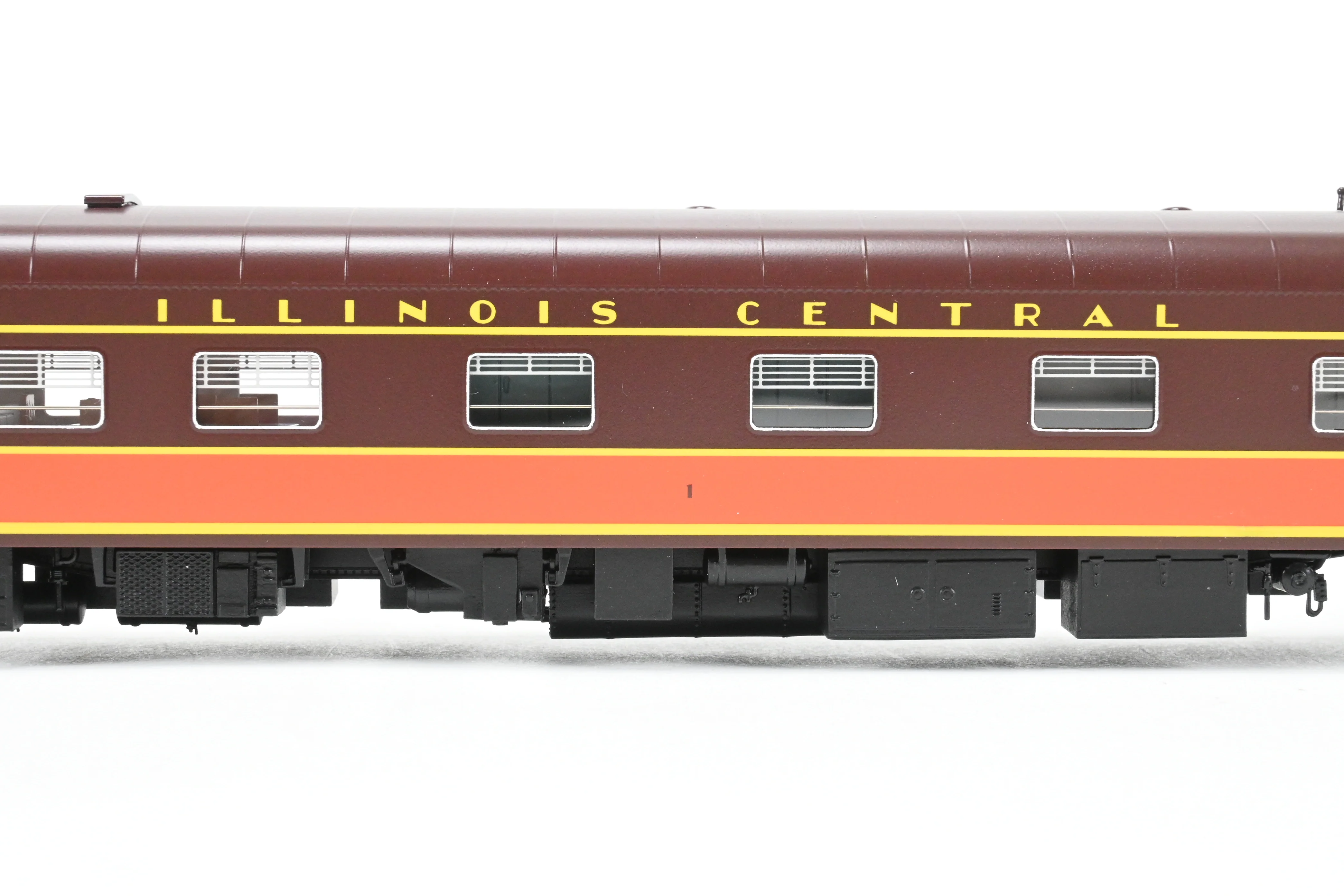 HO NEW Brass NBL - North Bank Line IC - Illinois Central Business Car #1 Chocolate & Orange Split Rail Herald - Image 12