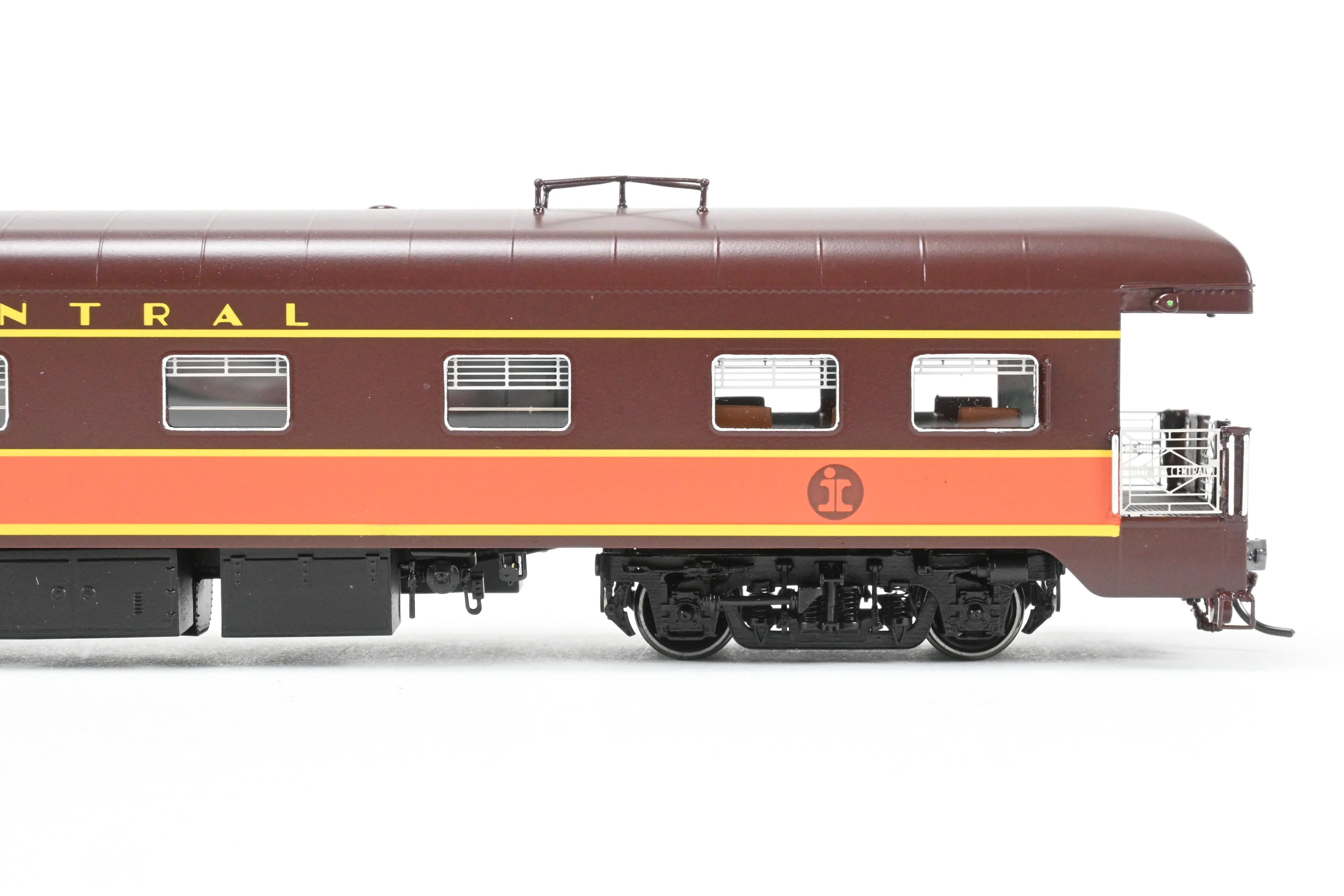 HO NEW Brass NBL - North Bank Line IC - Illinois Central Business Car #1 Chocolate & Orange Split Rail Herald - Image 14