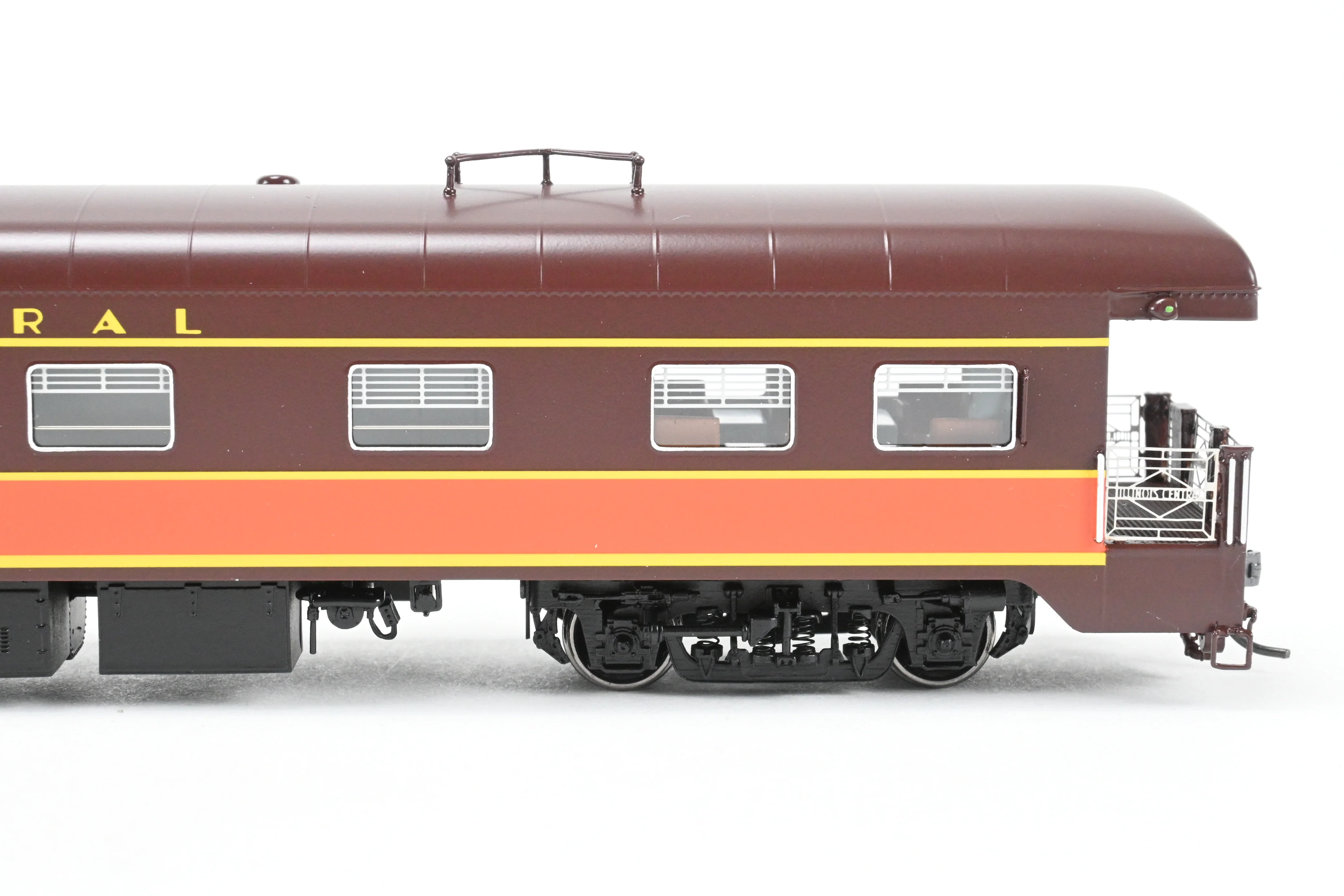 HO NEW Brass NBL - North Bank Line IC - Illinois Central Business Car #1 As-Built Chocolate & Orange - Image 16