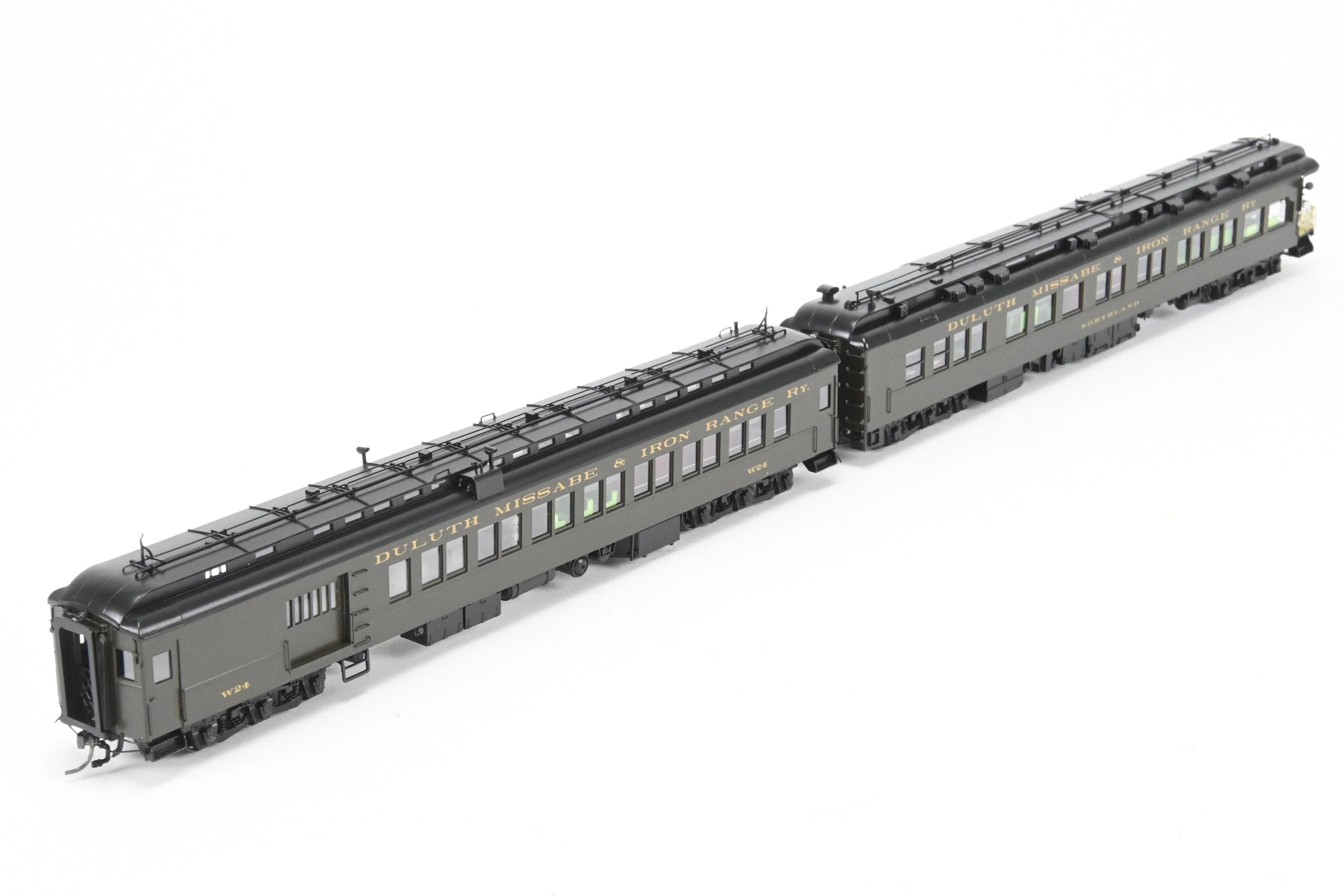 HO NEW Brass NBL - North Bank Line DM&IR - Duluth Missabe & Iron Range Business Car “Northland” with Combine W-24 Set FP - Image 8