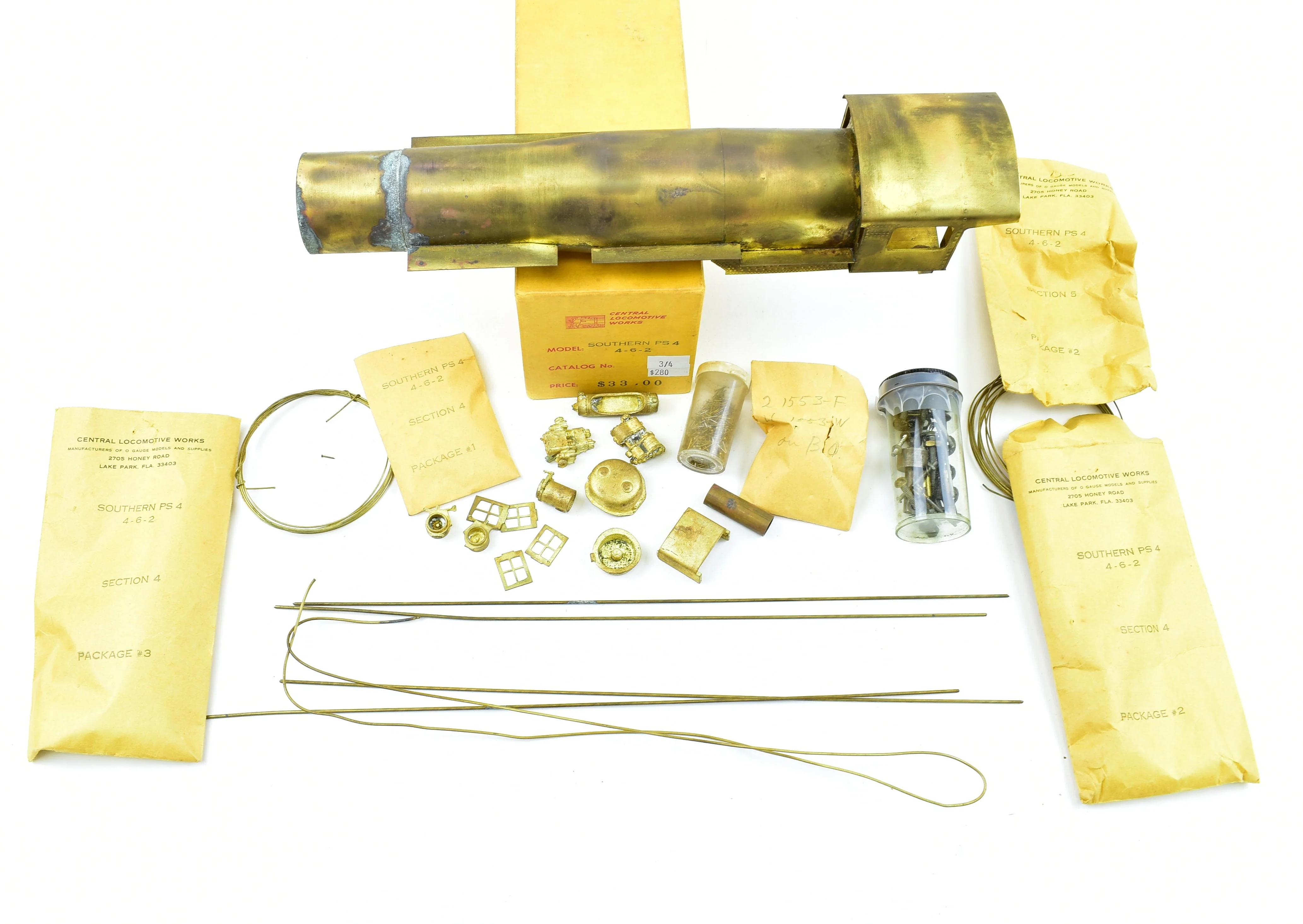 O Brass Central Locomotive Works SOU - Southern Railway PS-4 4-6-2 Pacific Kit Started AS-IS - Image 10