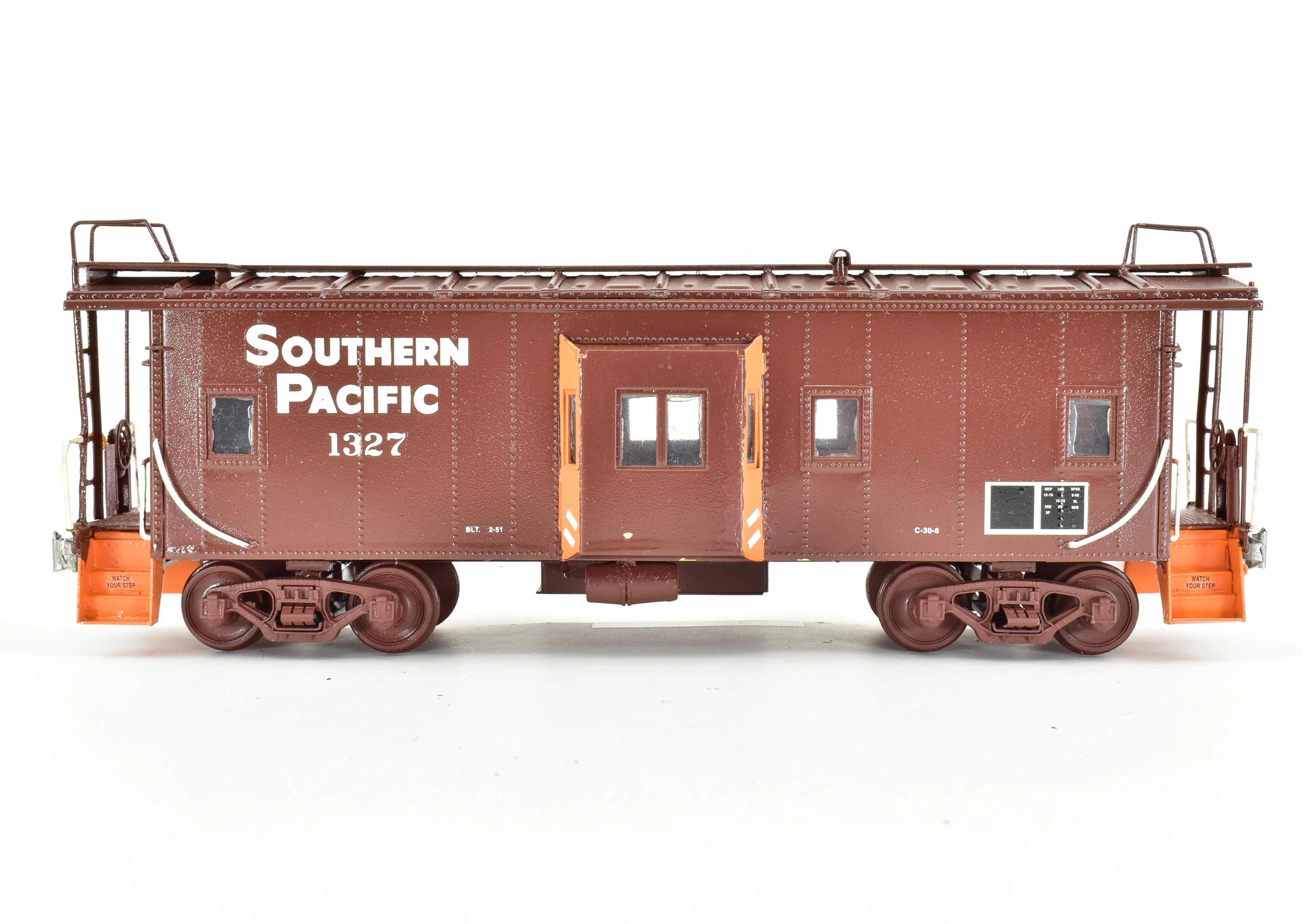 O Brass CON Max Gray SP - Southern Pacific Bay Window Caboose Custom Painted NO BOX - Image 4