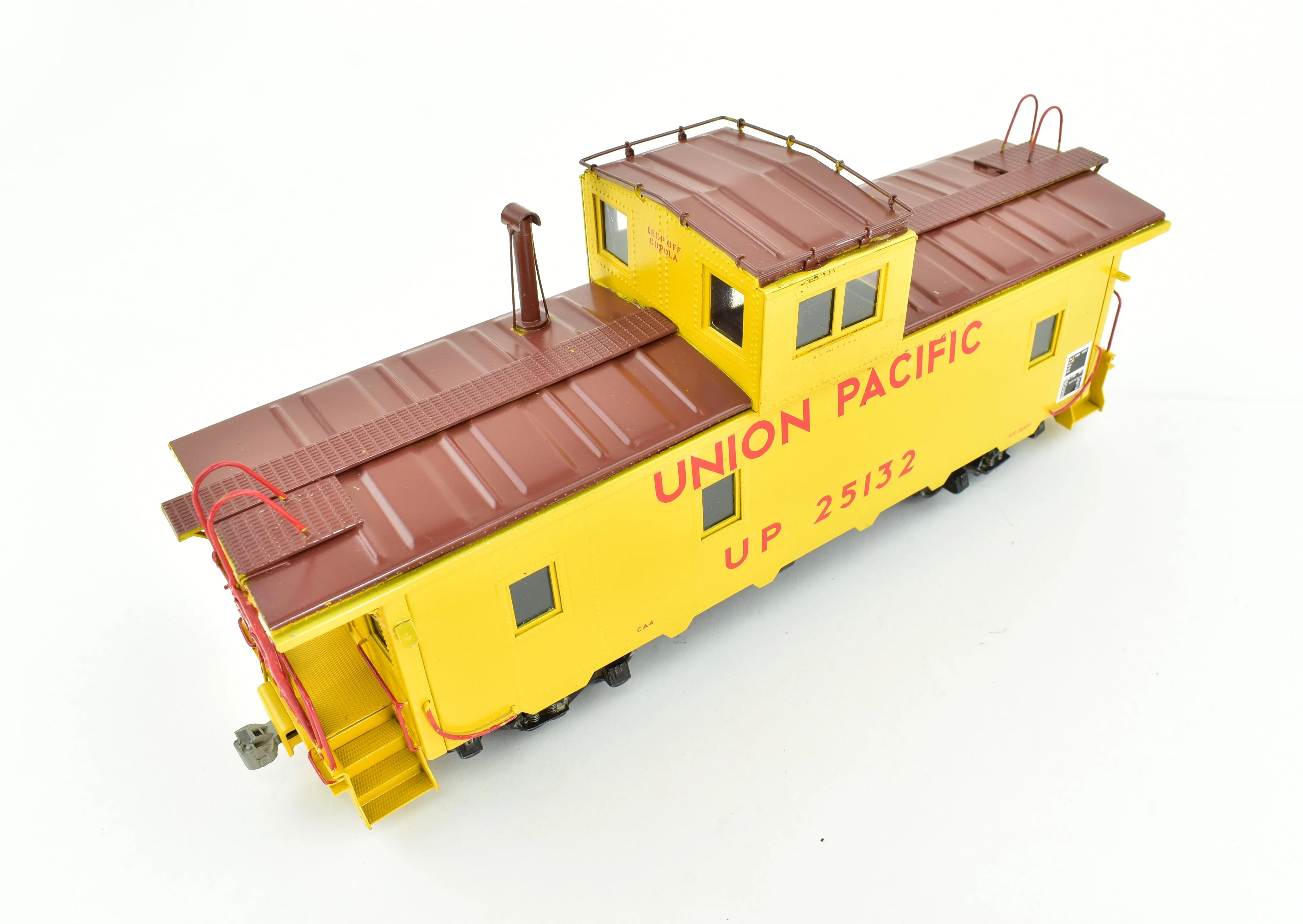 O Brass CON U.S. Hobbies UP - Union Pacific CA-4 Steel Cupola Caboose Custom Painted NO BOX - Image 5