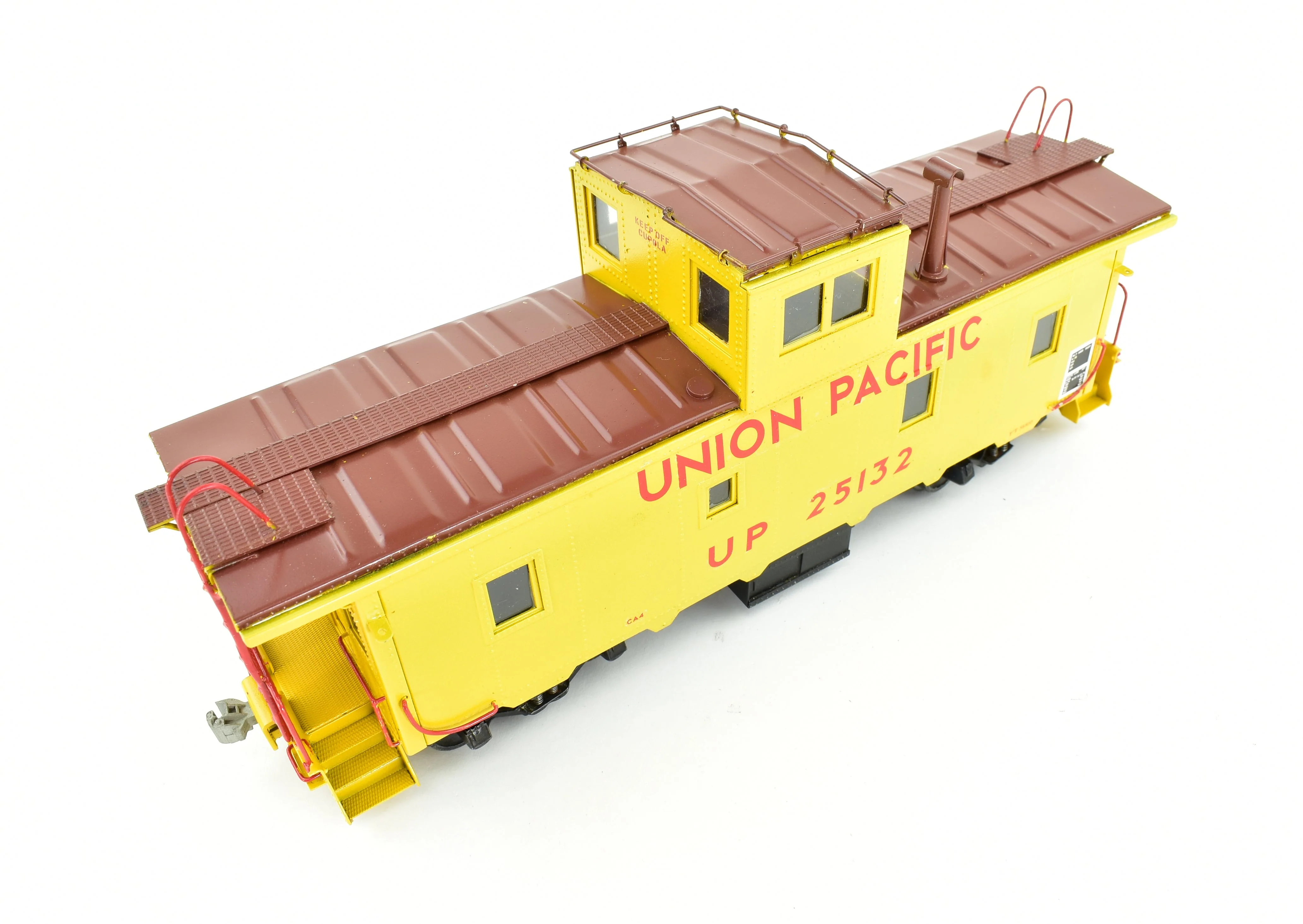 O Brass CON U.S. Hobbies UP - Union Pacific CA-4 Steel Cupola Caboose Custom Painted NO BOX - Image 7