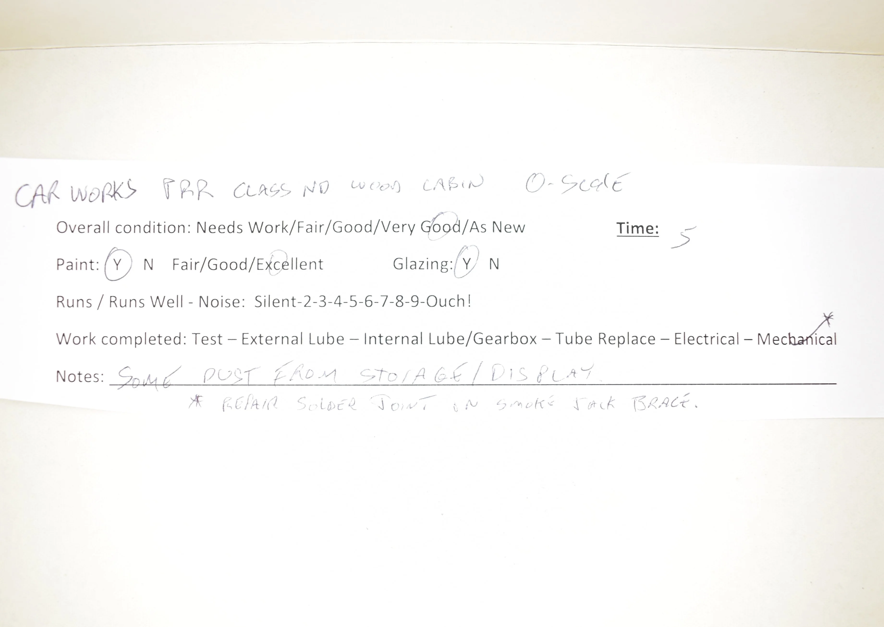 O Brass The Car Works PRR - Pennsylvania Railroad Wood Cabin Car Class ND 4-Wheel Custom Painted - Image 15