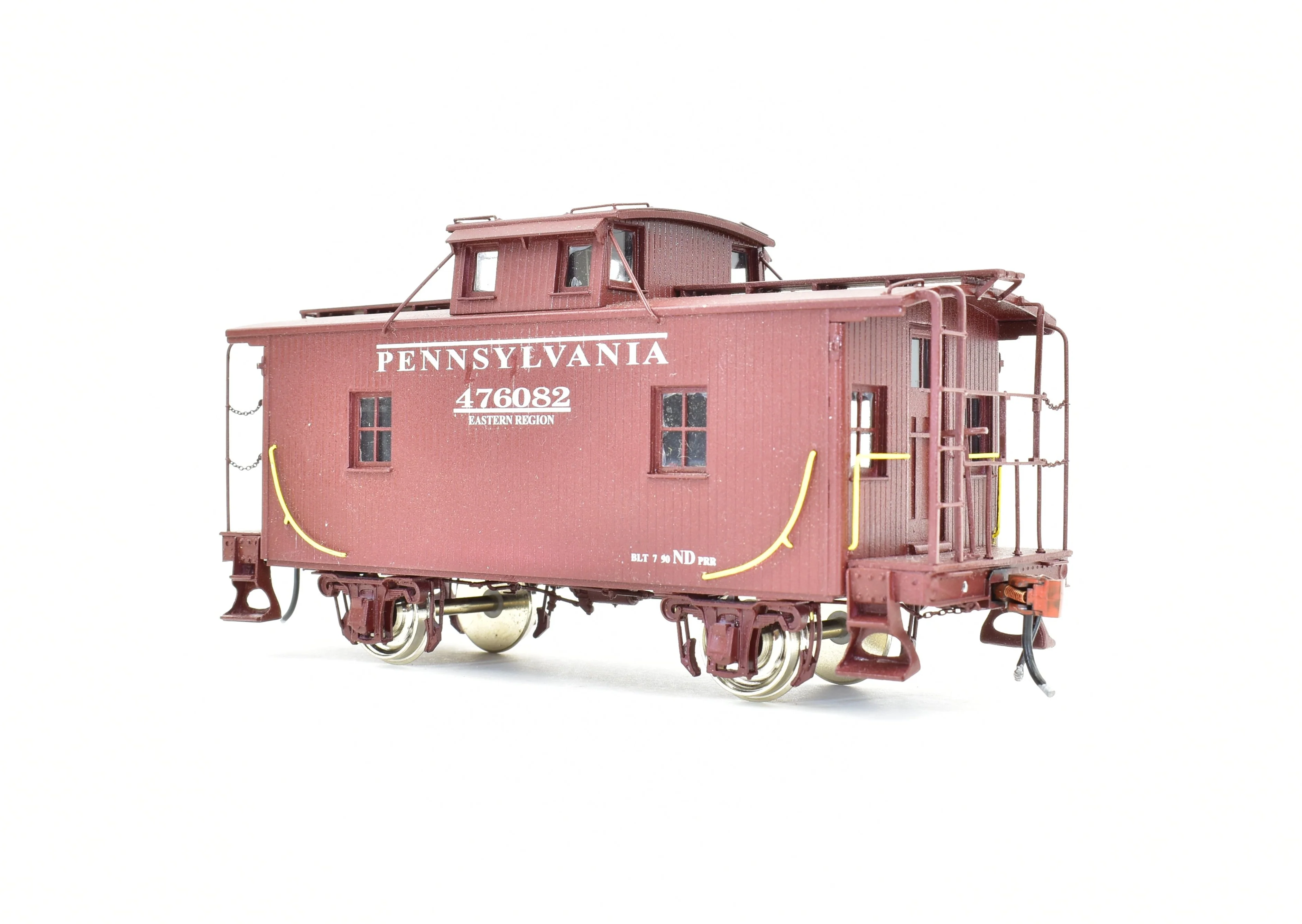 O Brass The Car Works PRR - Pennsylvania Railroad Wood Cabin Car Class ND 4-Wheel Custom Painted - Image 6