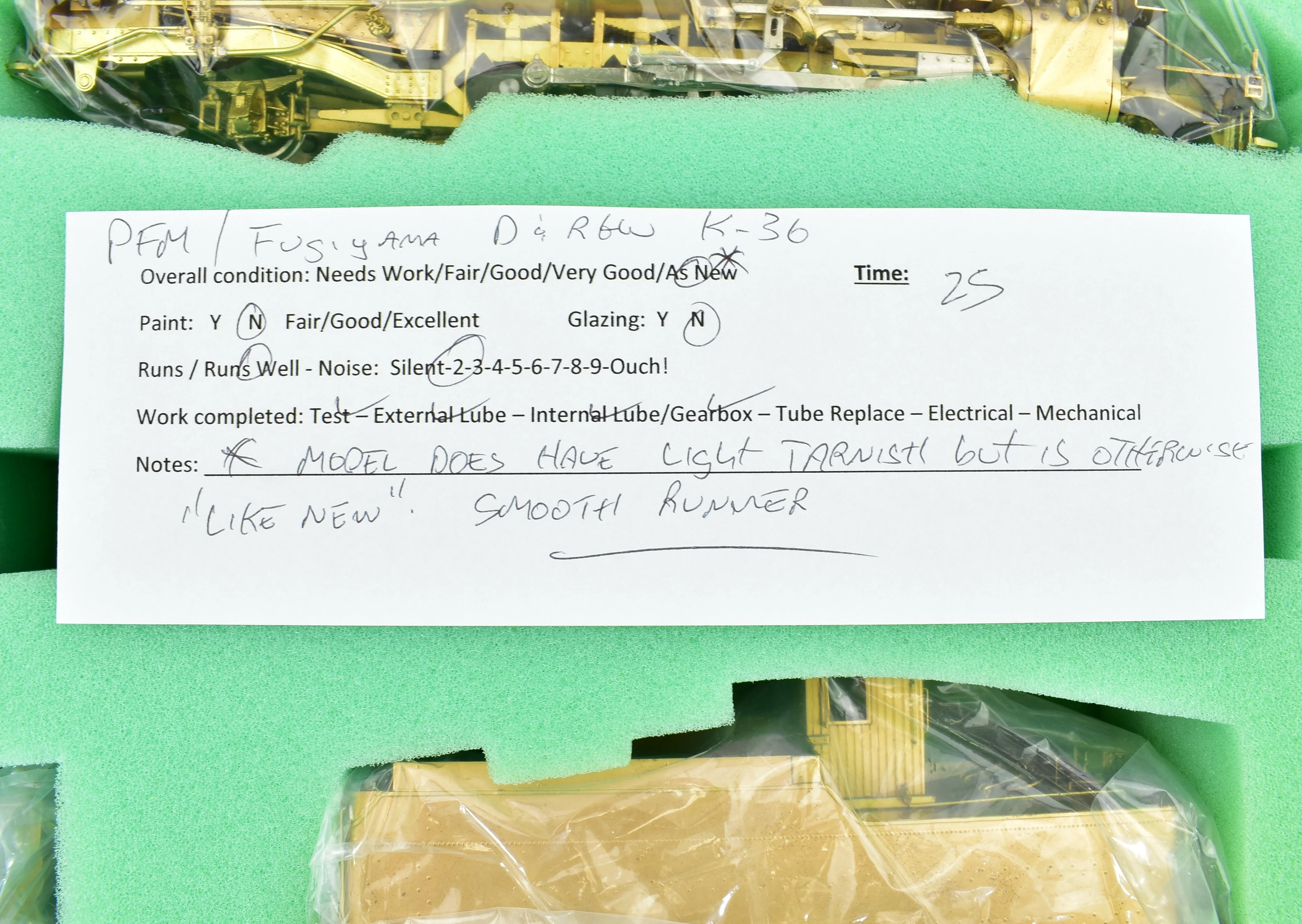 On3 Brass PFM - Fujiyama D&RGW - Denver & Rio Grande Western Class K-36 2-8-2 - Image 21